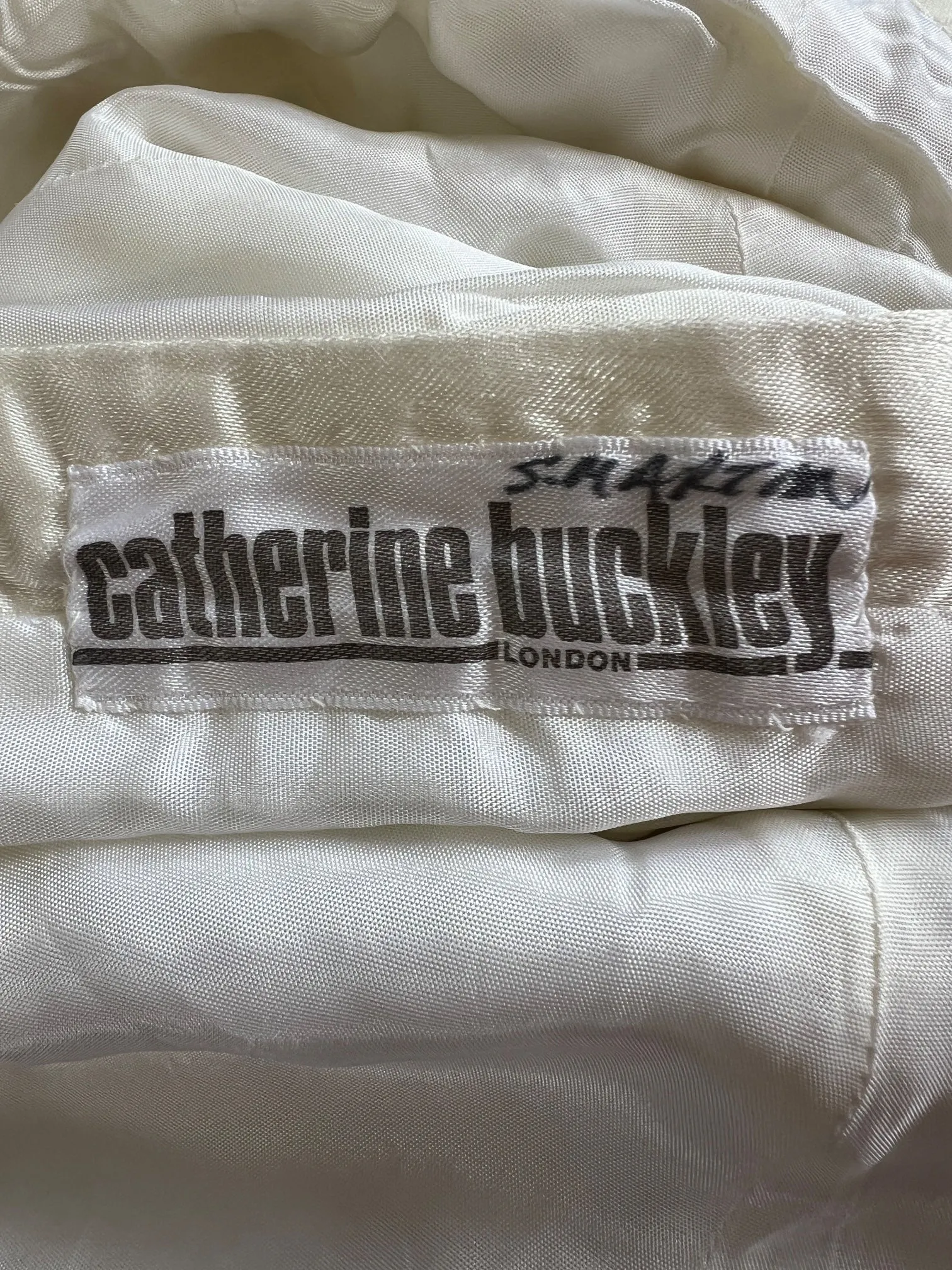 1990s Documented Catherine Buckley Rose Print Lace Wedding Suit