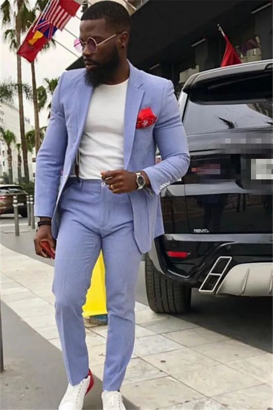 Amazing Lavender Slim Fit Men Prom Suits Online