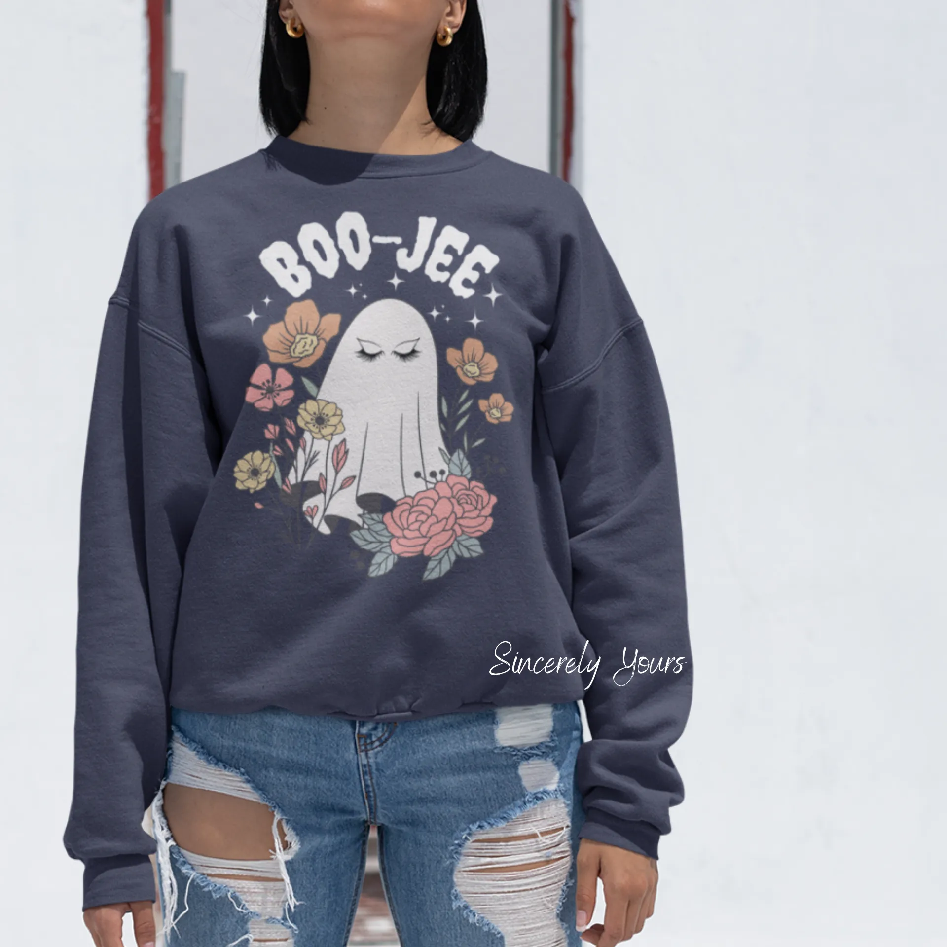 Boo-Jee Ghost Halloween Sweatshirt