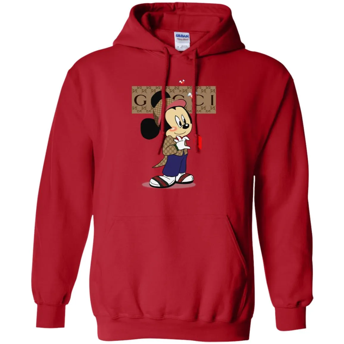 Couple Gucci Mickey Tshirt Valentine's Day Pullover Hoodie Sweatshirt