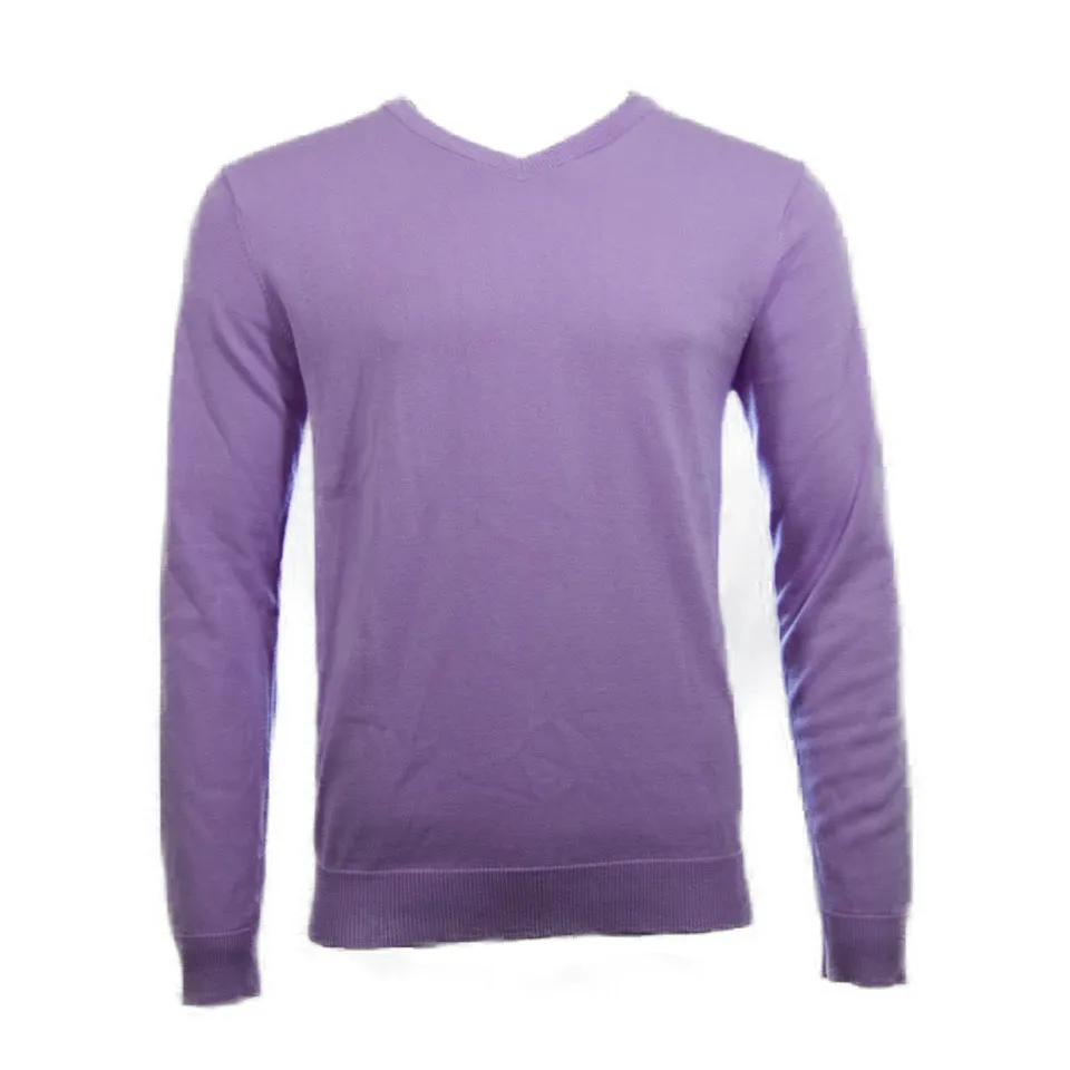 Daniel K Men's Sweatshirt V-Neck Long Sleeve Pullover Knit Rib Cuff Sweatshirt