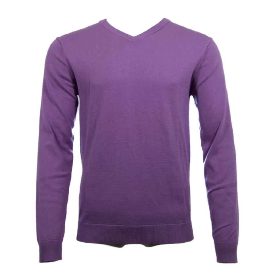 Daniel K Men's Sweatshirt V-Neck Long Sleeve Pullover Knit Rib Cuff Sweatshirt