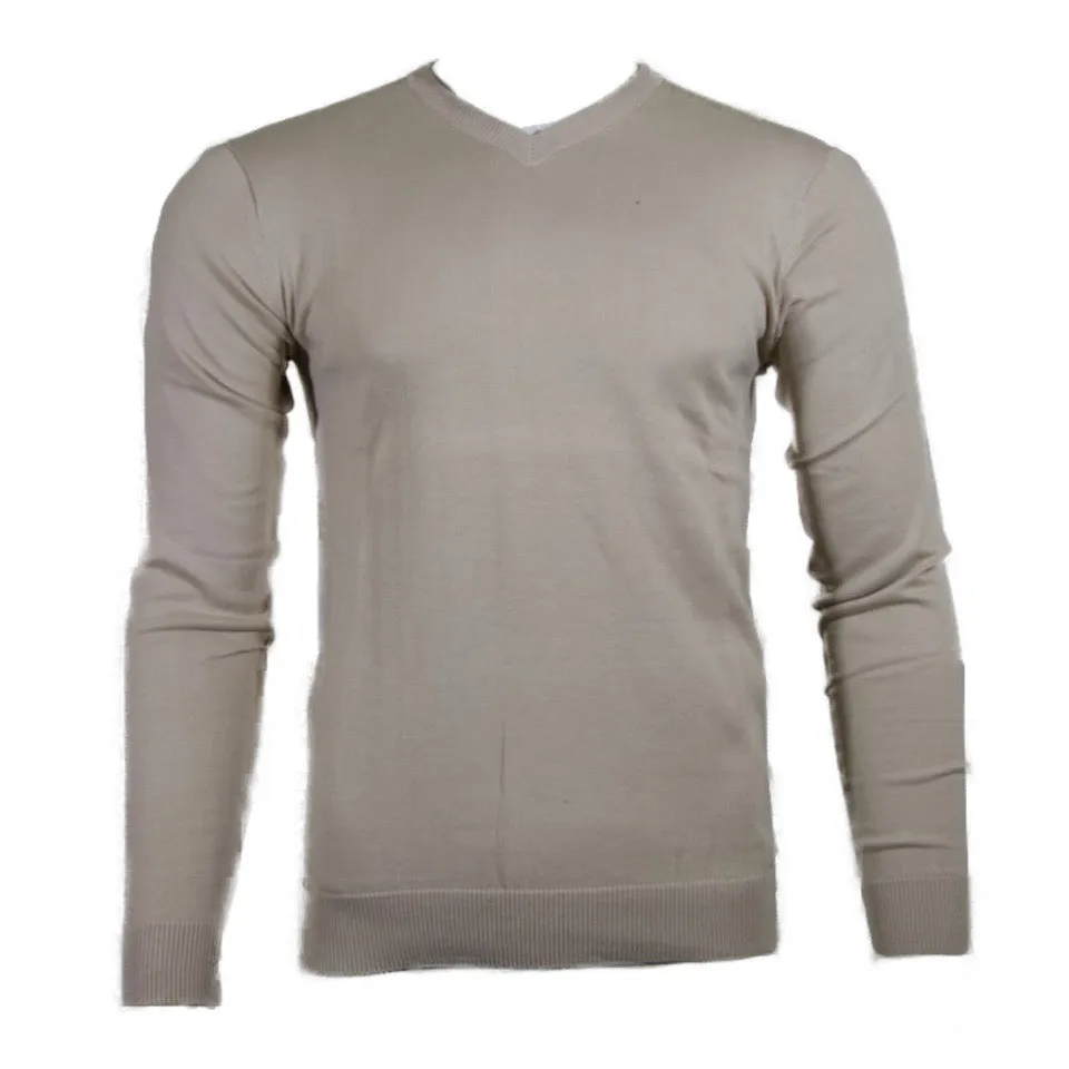 Daniel K Men's Sweatshirt V-Neck Long Sleeve Pullover Knit Rib Cuff Sweatshirt