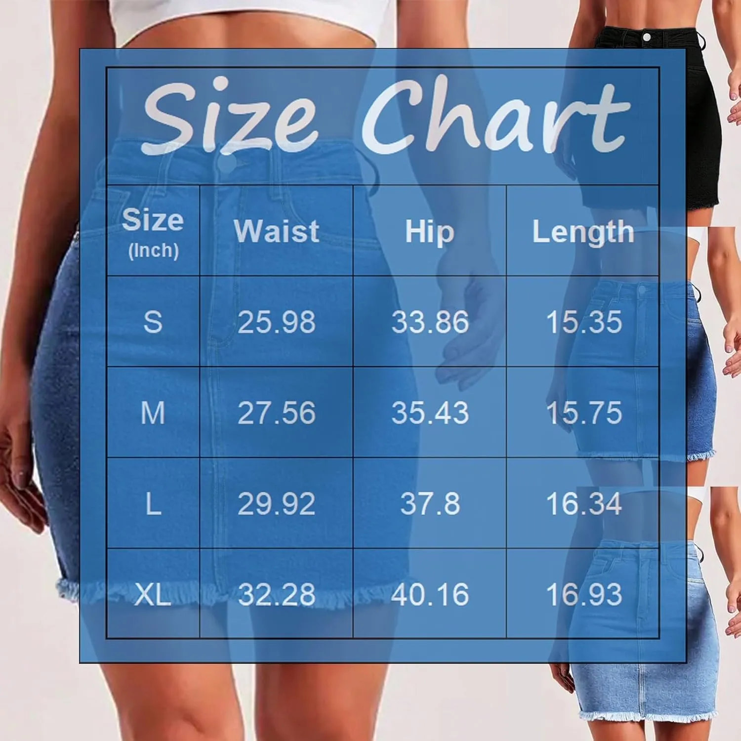 Denim Skirt Women High Waisted Short Mini Jean Skirts Summer Casual Frayed Hem Cute Skirts with Pockets