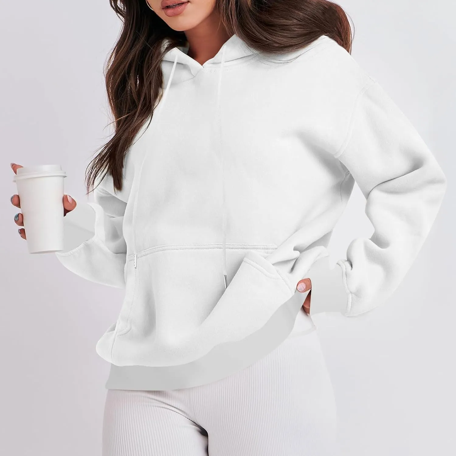 Fall Sweatshirts, Womens Oversized Sweatshirts Pullover Hoodies Fleece Sweaters Long Sleeve With Pockets Winter Fall
