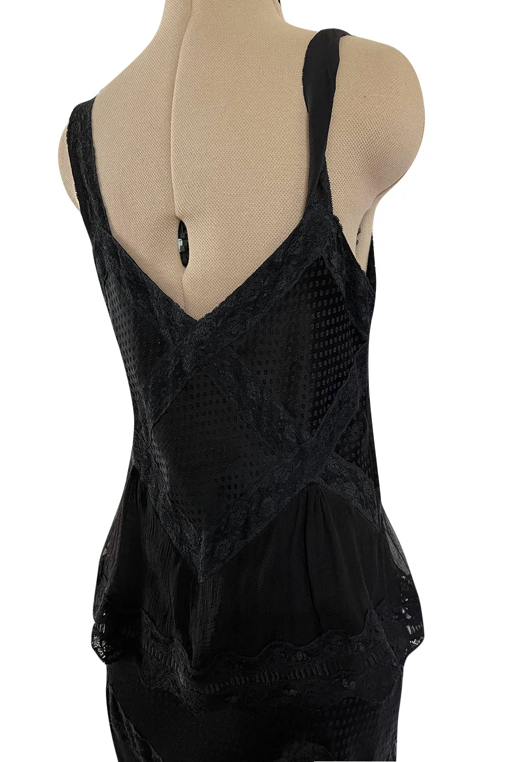 Gorgeous Spring 2005 Christian Dior by John Galliano Black Silk & Lace Dress