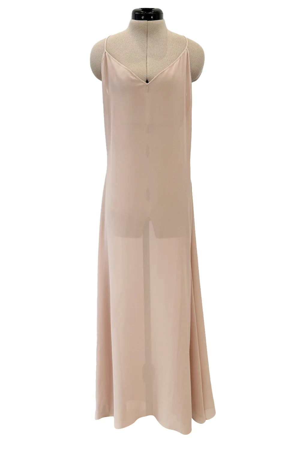 Gorgeous Spring 2020 Christian Dior Sunset Striped Cotton Dress w Silk Chiffon Under Slip