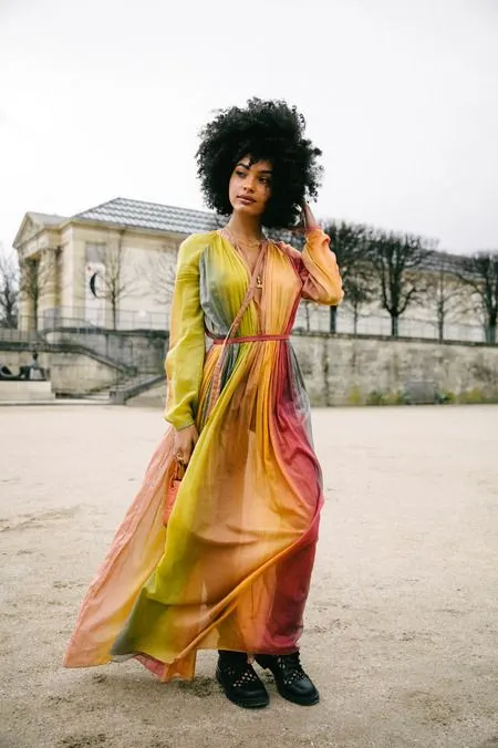 Gorgeous Spring 2020 Christian Dior Sunset Striped Cotton Dress w Silk Chiffon Under Slip