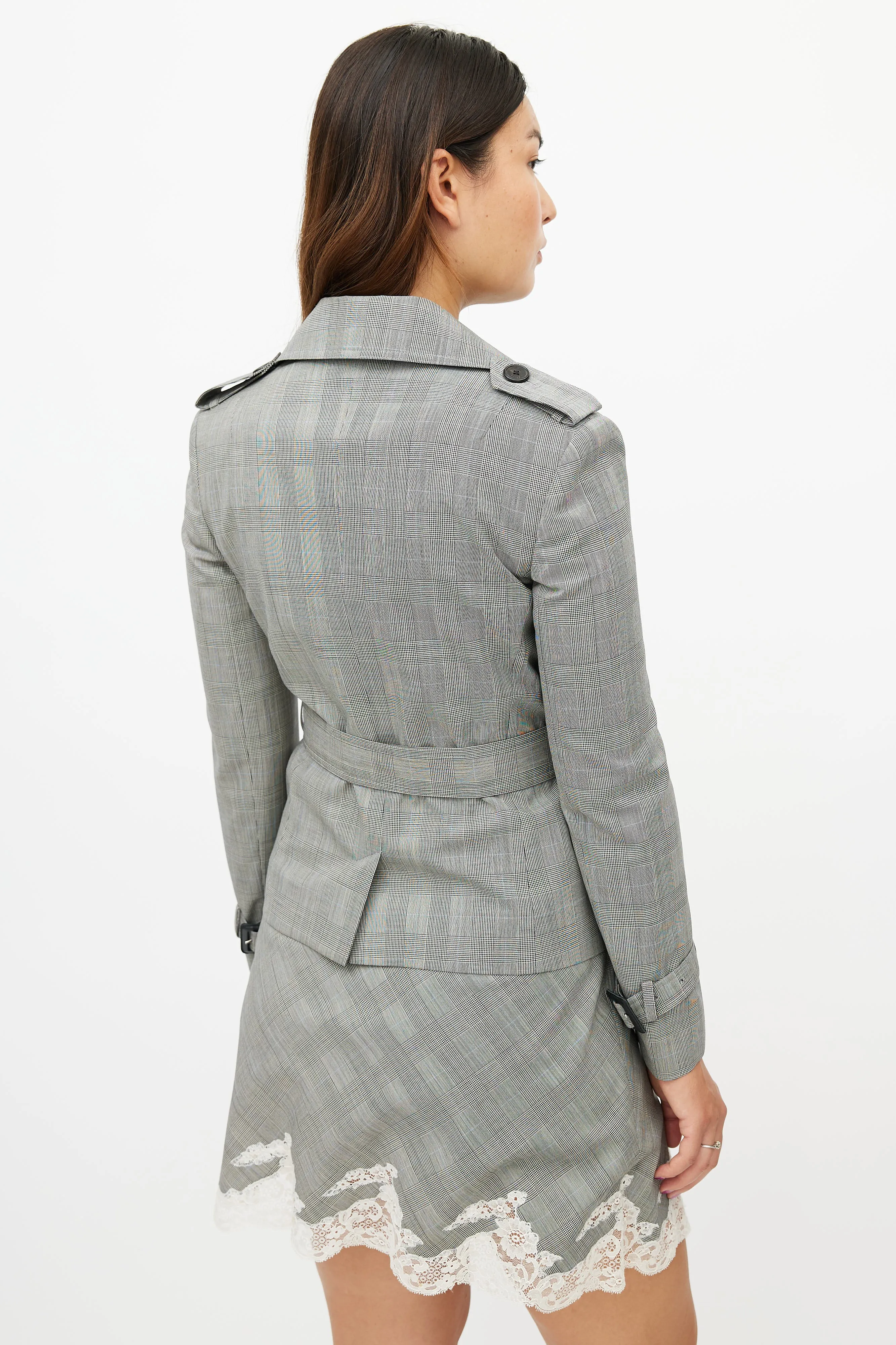 Grey Glen Check & Lace Suit