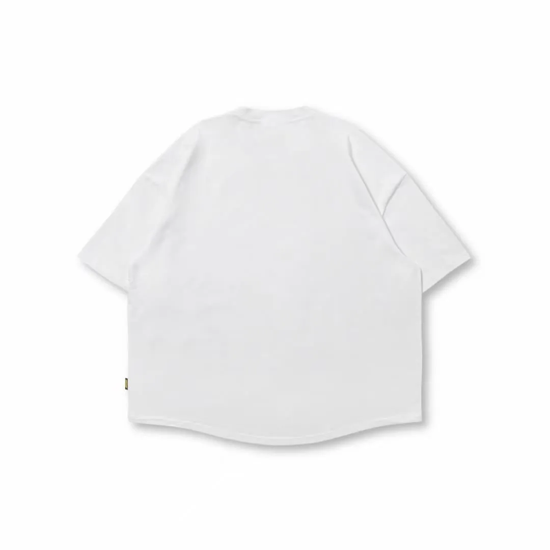 Holiday Print Loose Short Sleeve T-Shirt In White