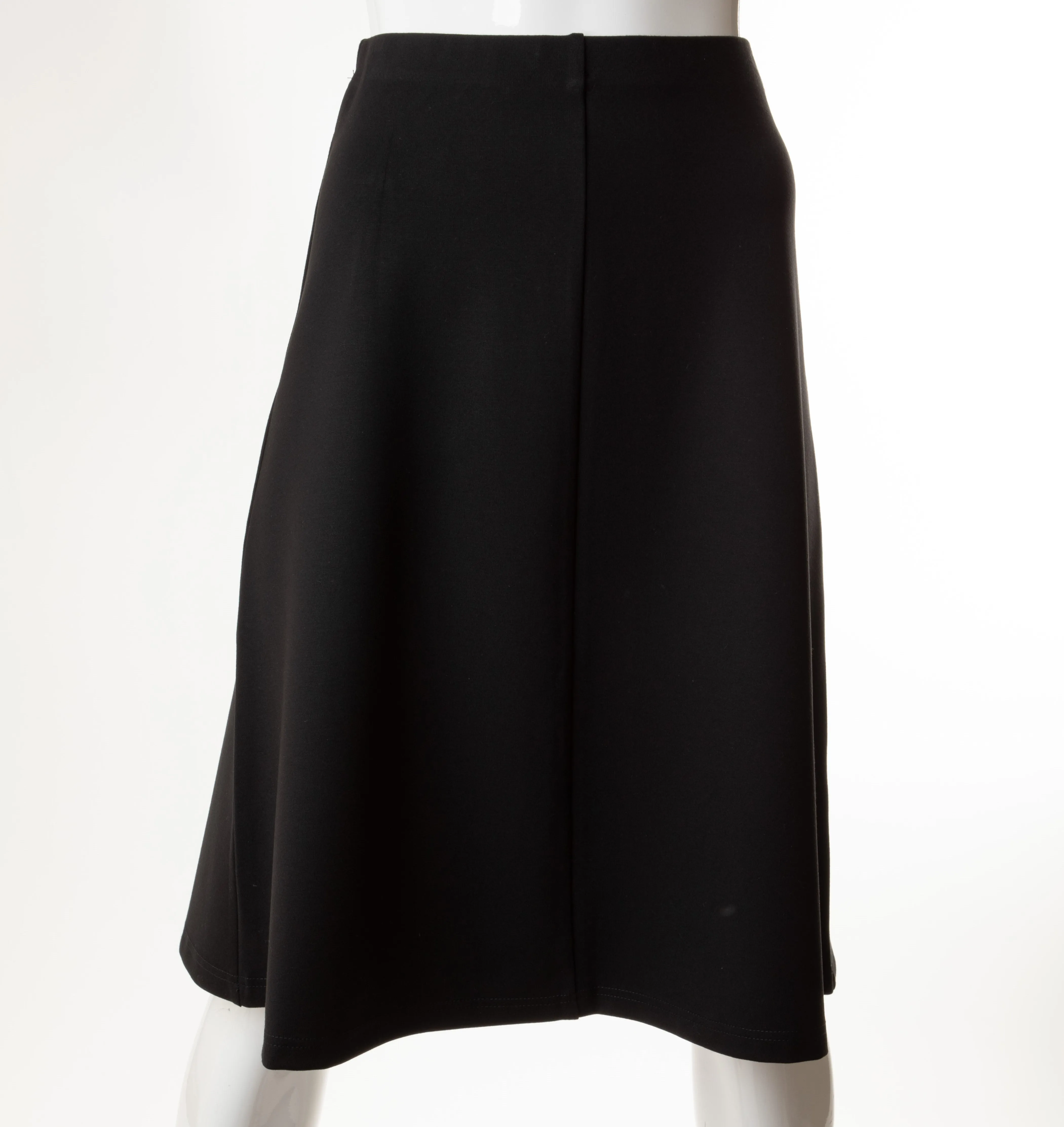 HONEYSEED PONTE A-LINE SKIRT 29" BLACK