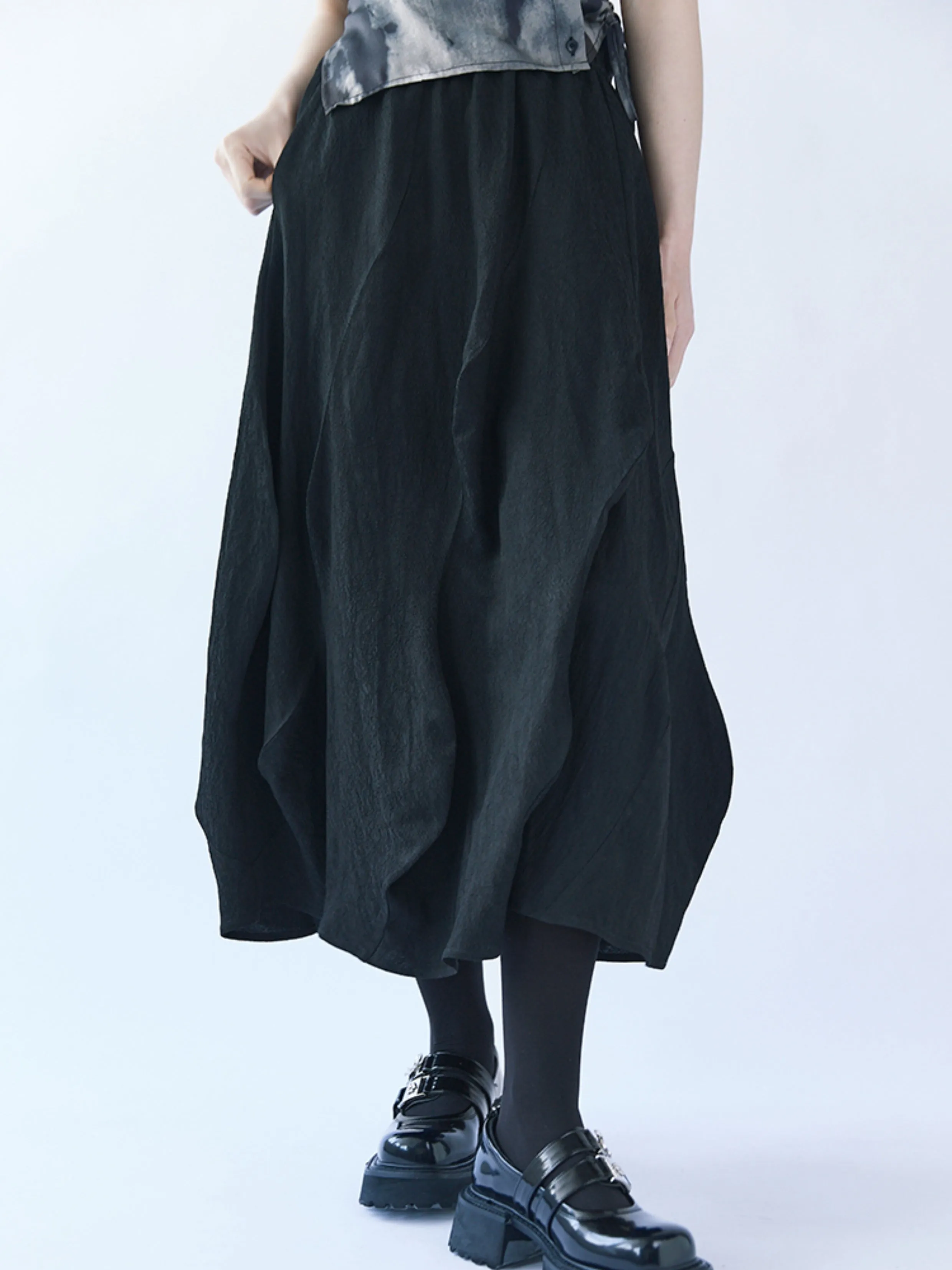 Irregular Wavy A-line Skirt