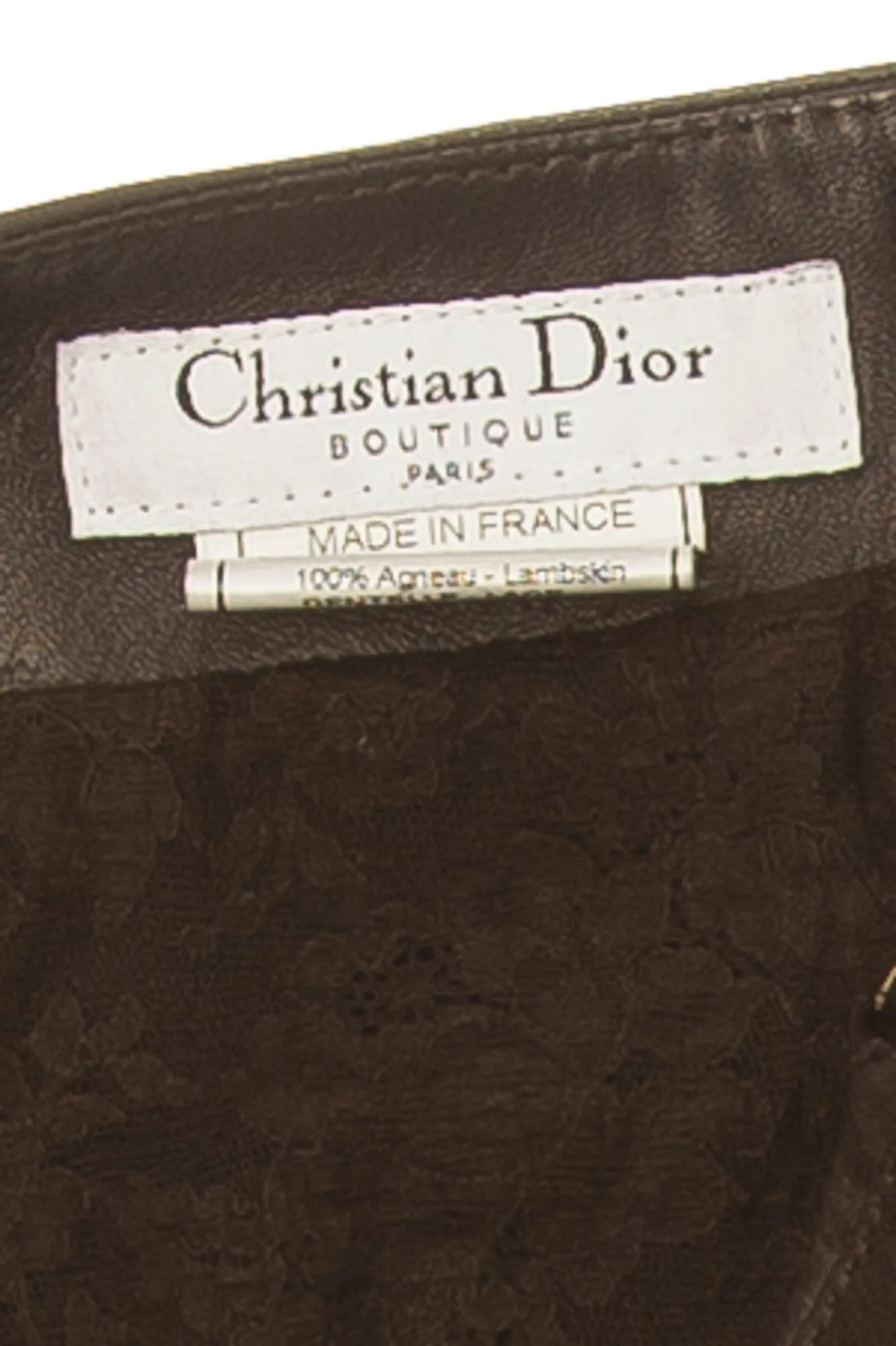 John Galliano for Christian Dior - Dark Brown Leather Pencil Skirt - FR 38