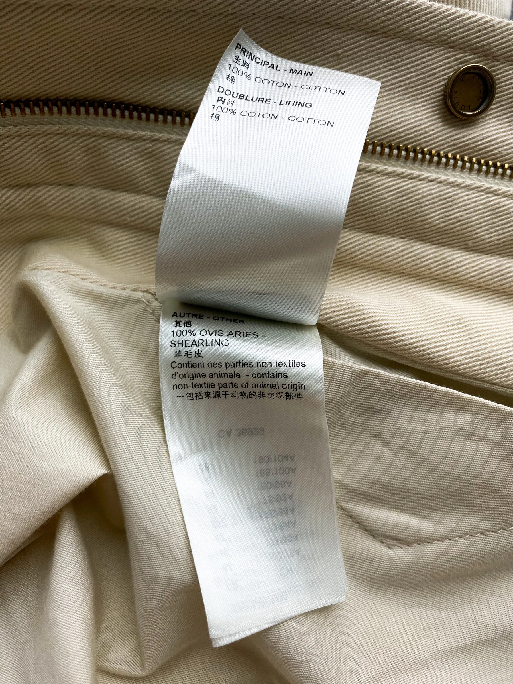 Louis Vuitton Beige Monogram Workwear Sherpa Jacket