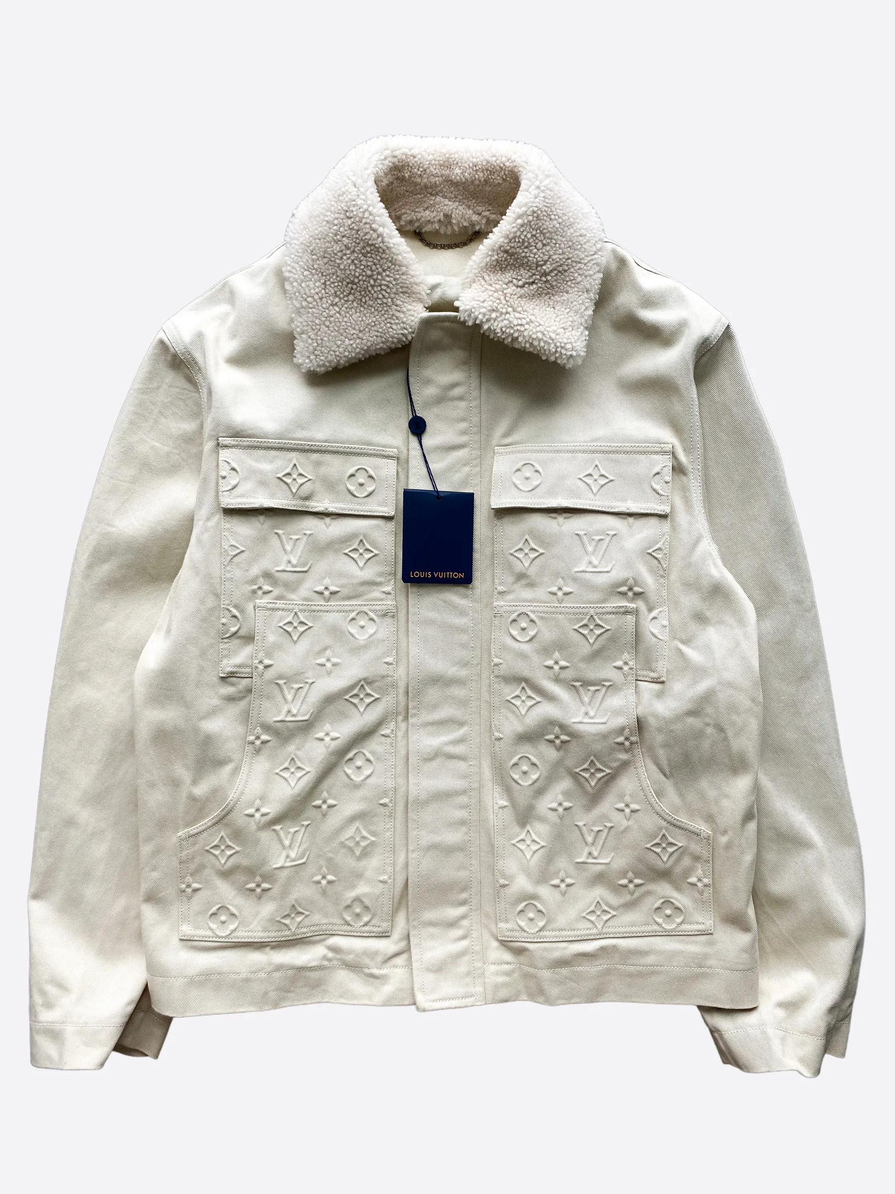 Louis Vuitton Beige Monogram Workwear Sherpa Jacket