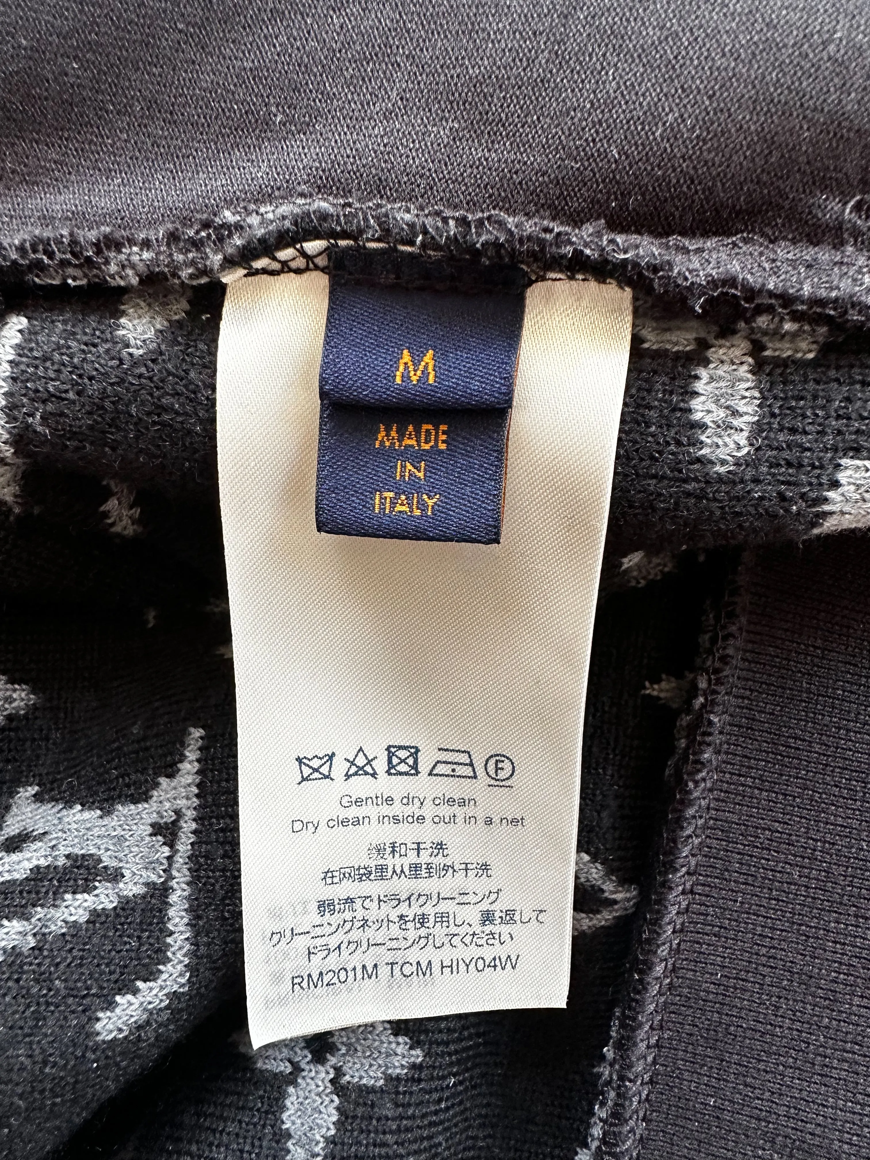 Louis Vuitton Black & Grey Monogram Fleece Zip Up Jacket