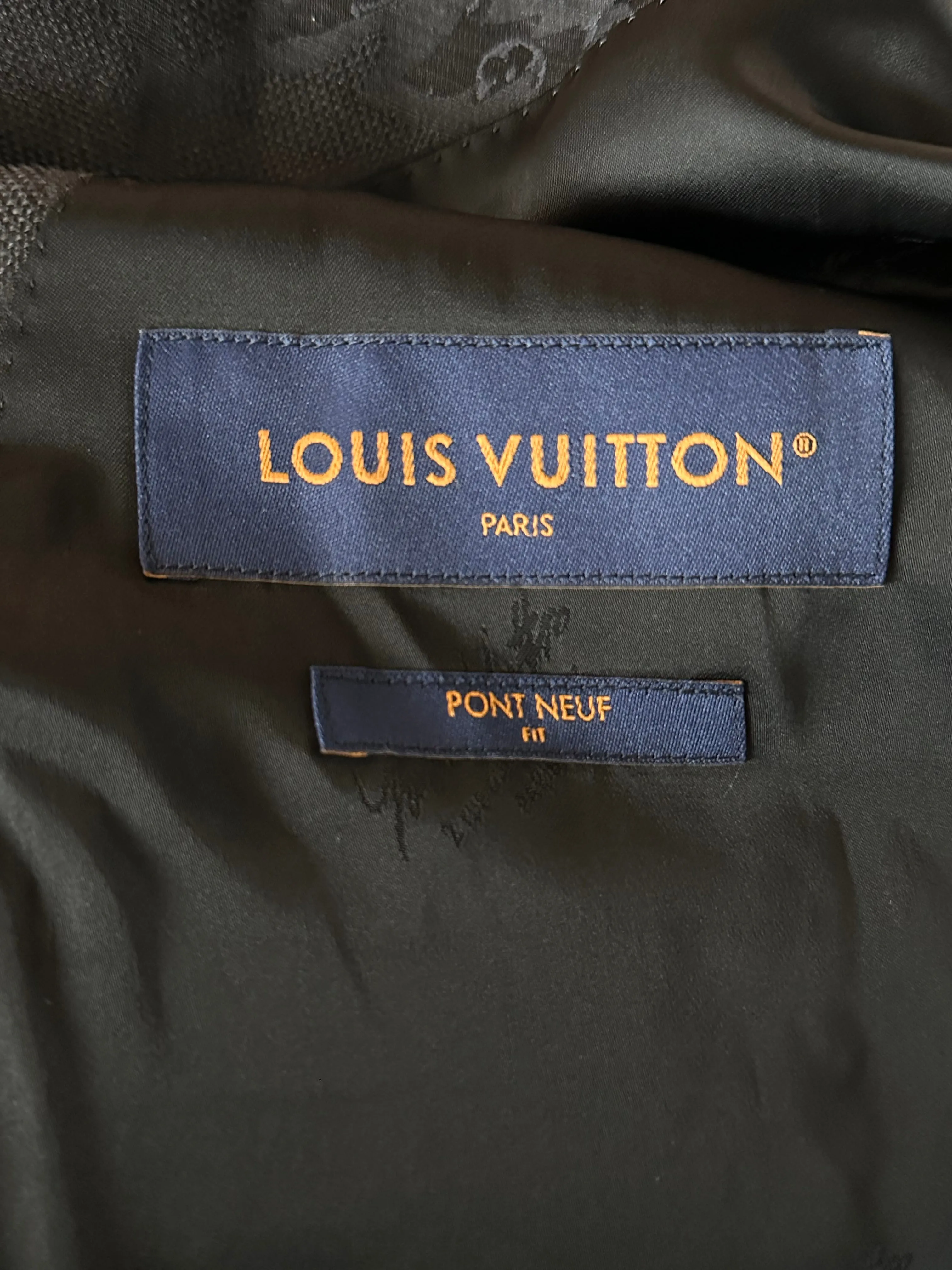Louis Vuitton Black Flower Monogram Blazer Jacket