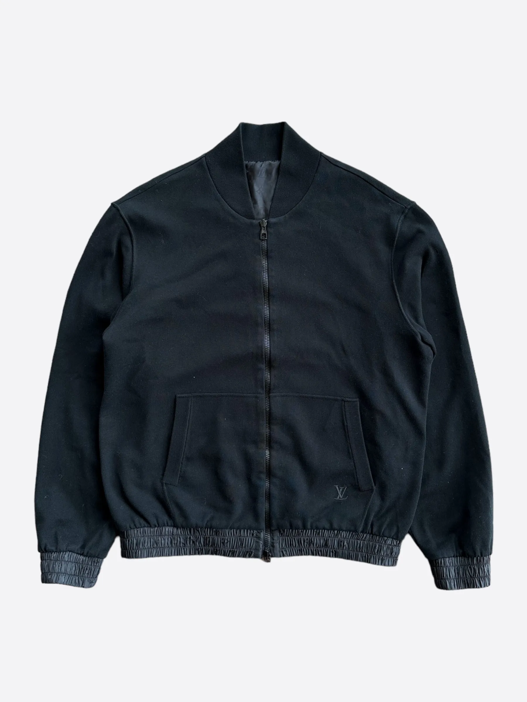 Louis Vuitton Black Monogram Reversible Bomber Jacket