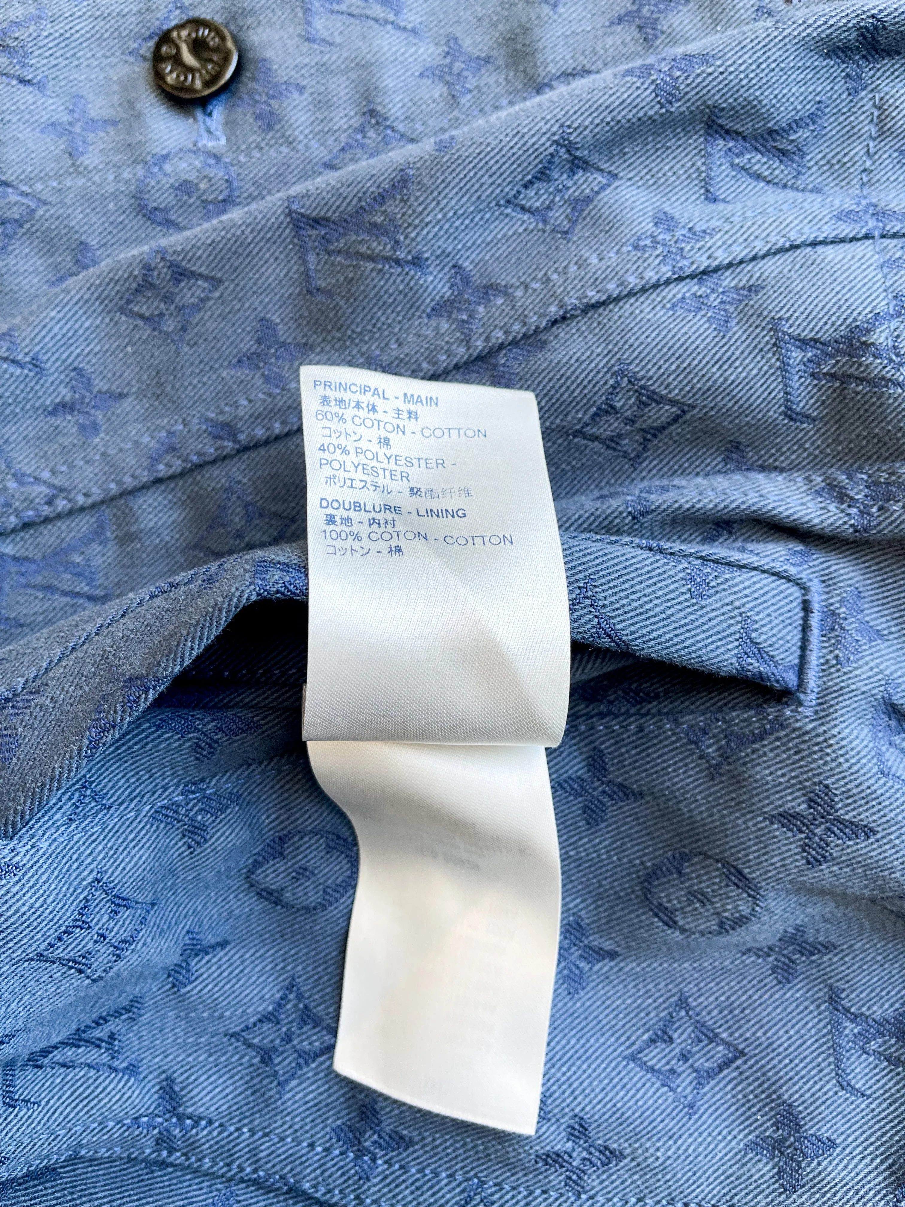 Louis Vuitton Blue Monogram Denim Jacket