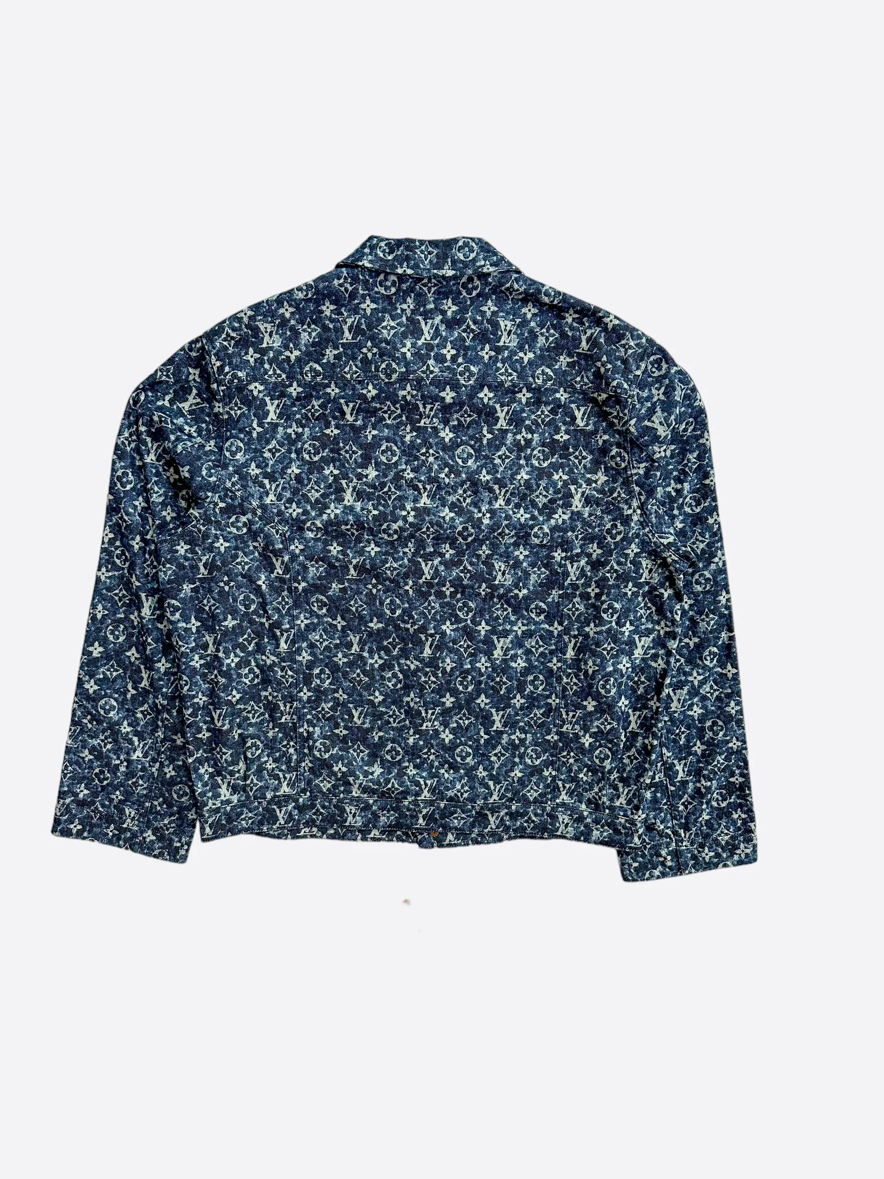 Louis Vuitton Blue Pointillism Monogram Workwear Jacket