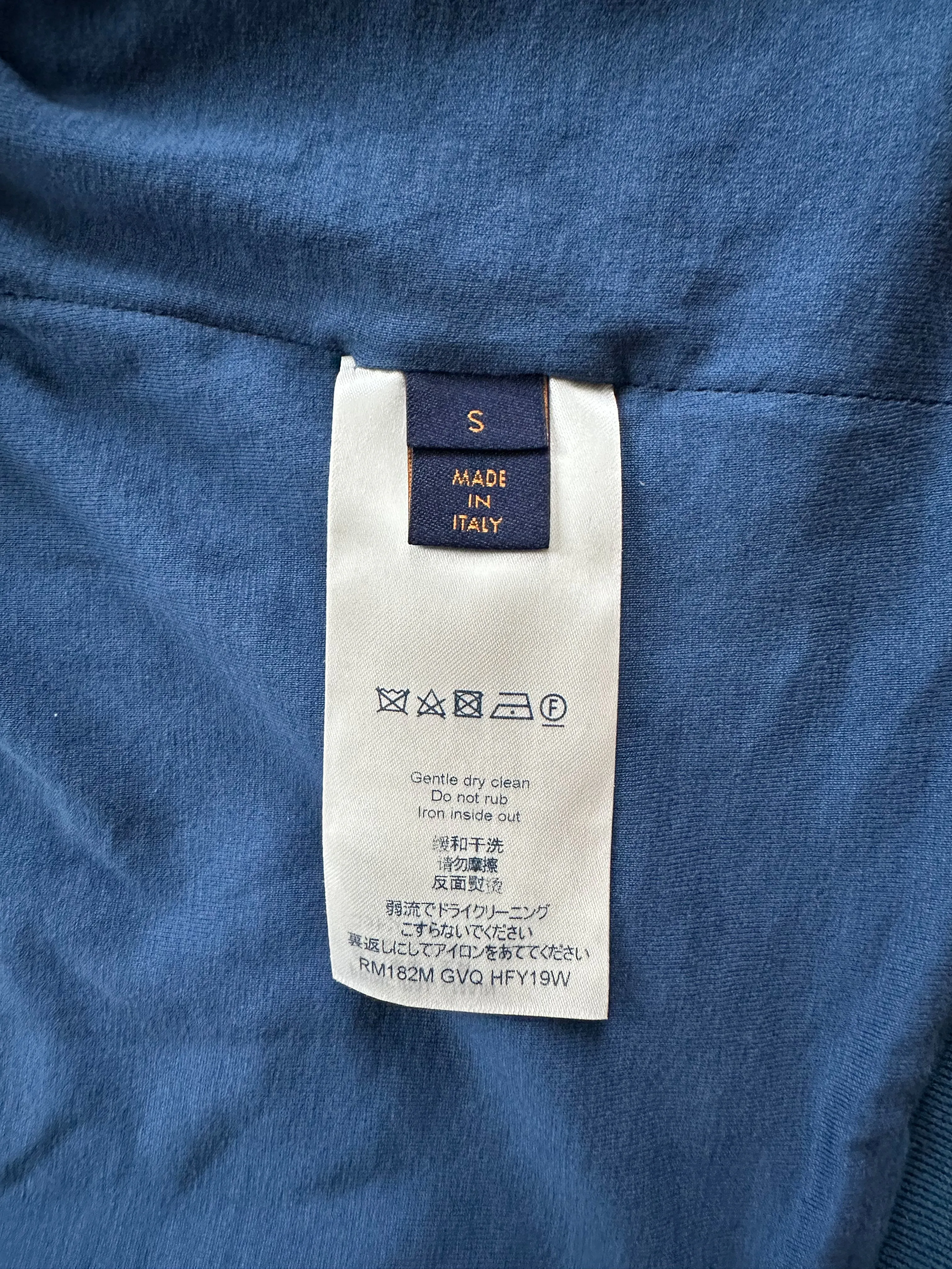 Louis Vuitton Blue Velour Monogram Track Jacket