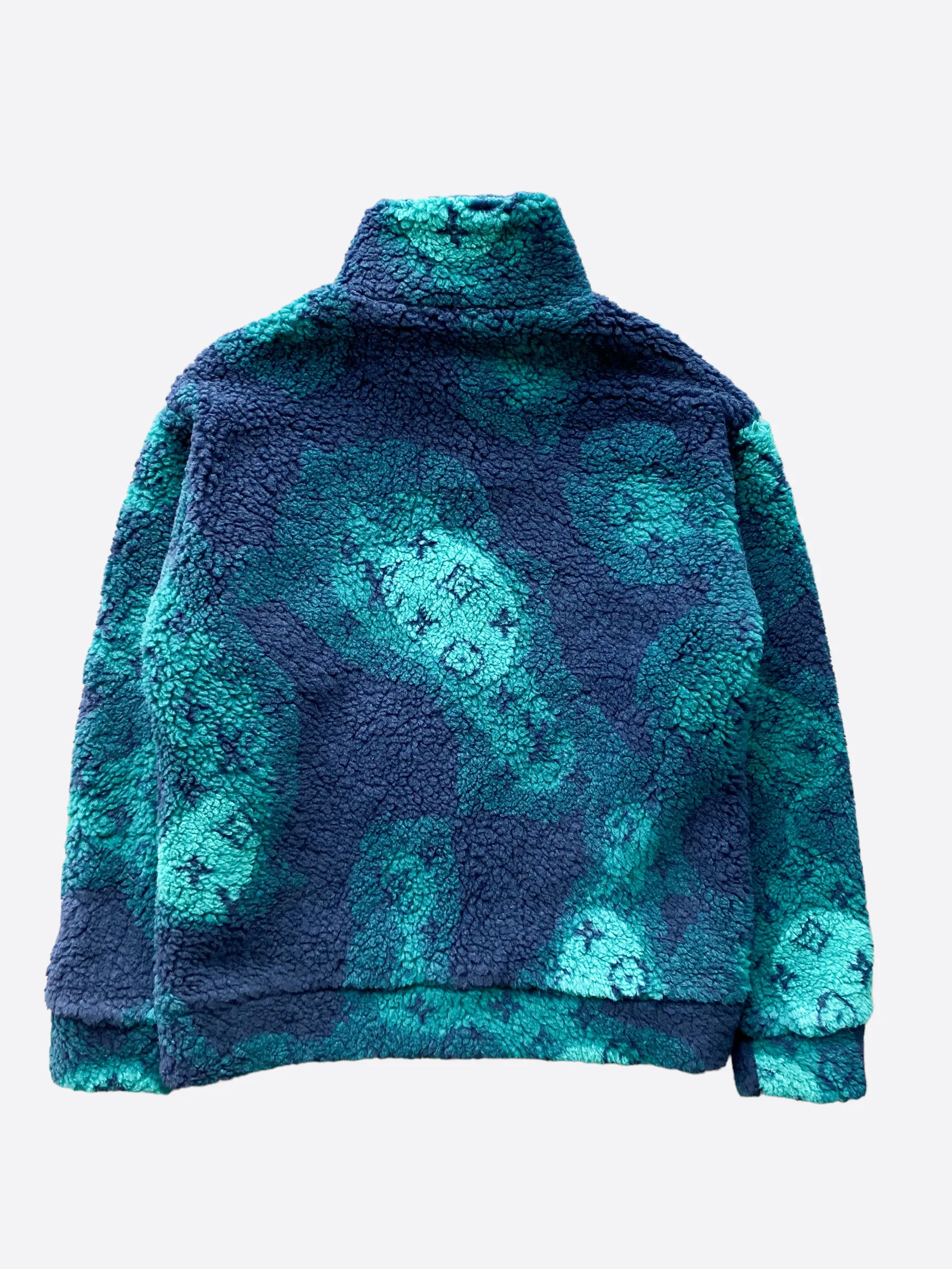 Louis Vuitton Camo Monogram Fleece Zip Up Jacket