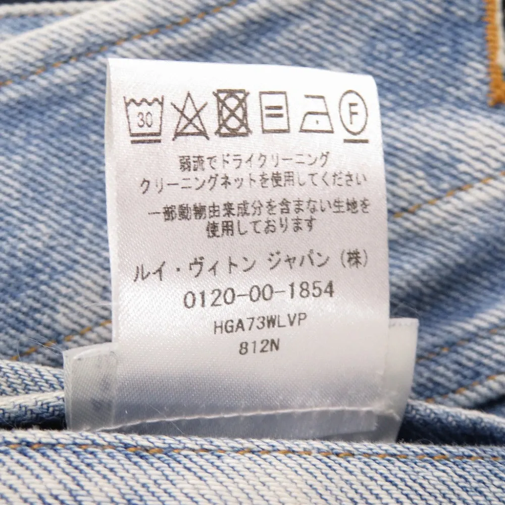 LOUIS VUITTON Denim Jacket HGA73WLVP Cotton, Leather blue Virgil Abloh 46
