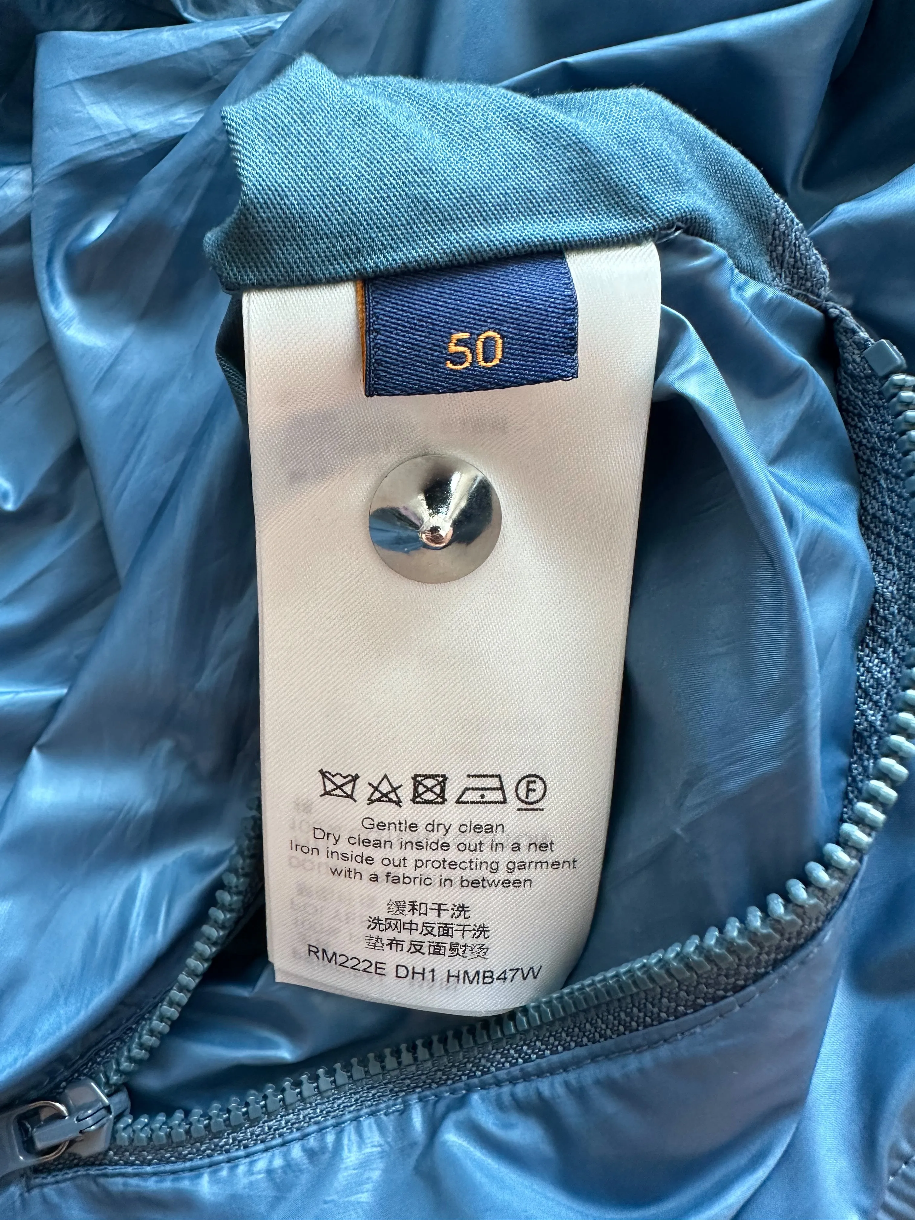 Louis Vuitton Ice Blue Flower Monogram Puffer Jacket