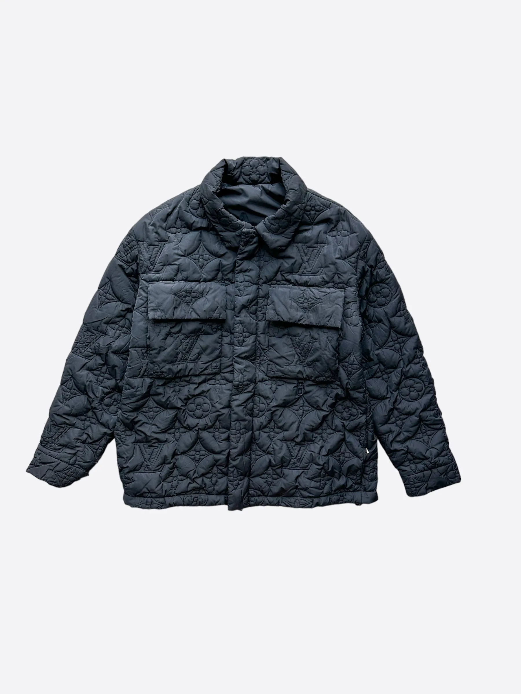 Louis Vuitton Navy Monogram Padded Jacket