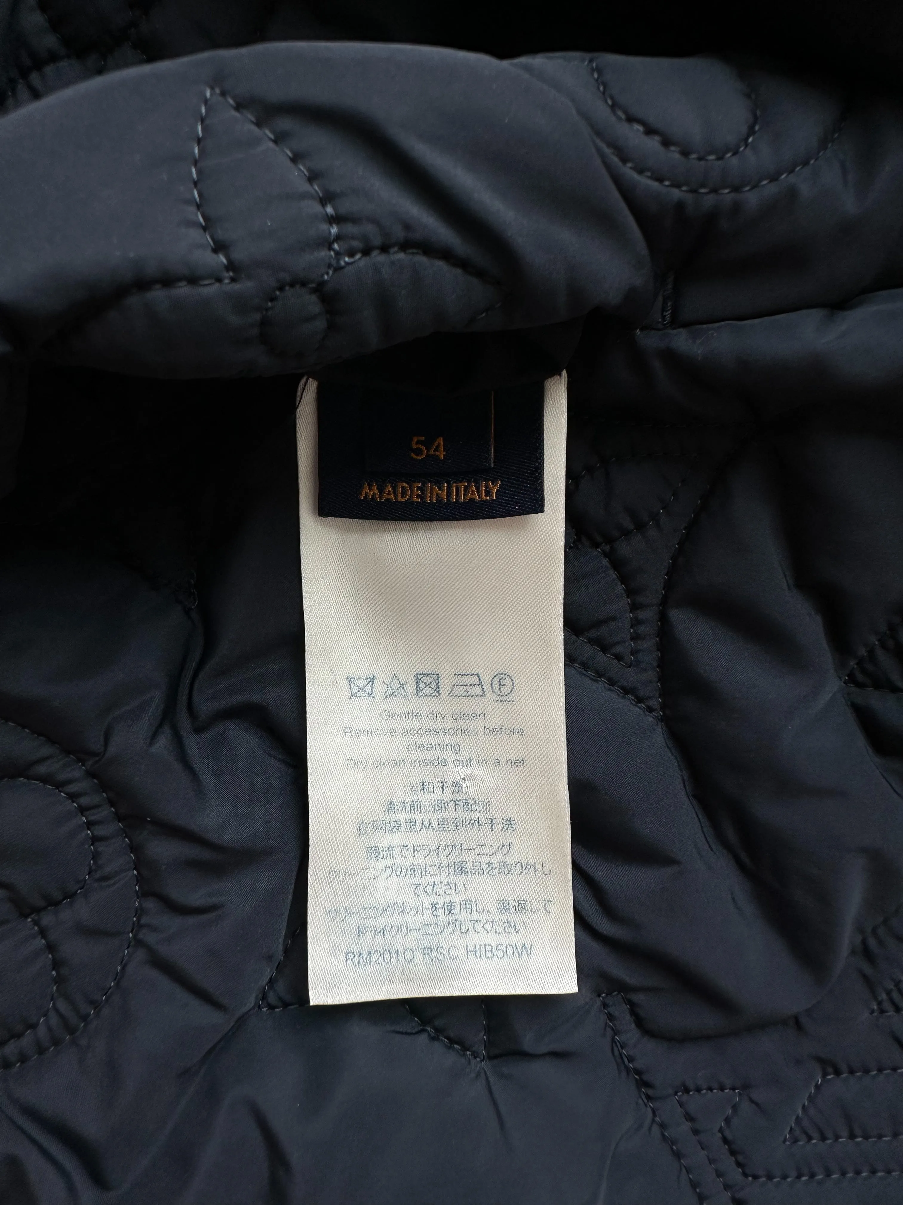 Louis Vuitton Navy Monogram Padded Jacket