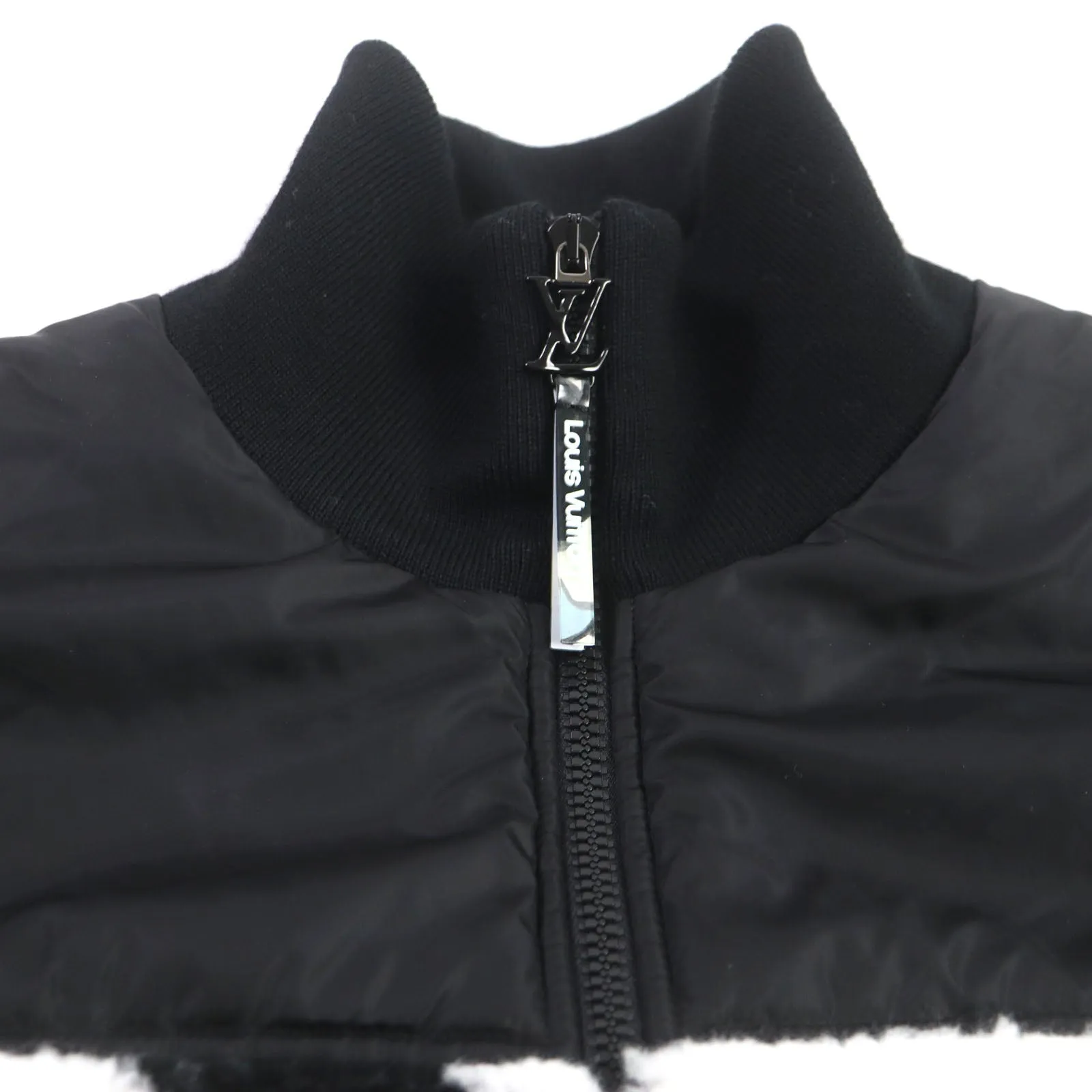 LOUIS VUITTON Nylon jacket HQY18W polyester black white light blue M