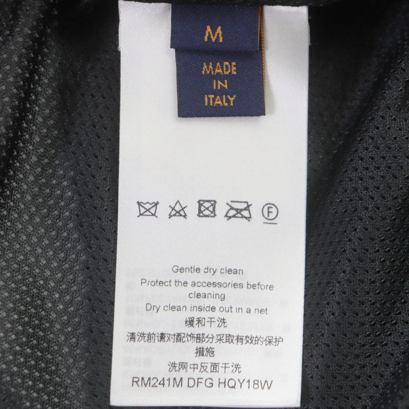 LOUIS VUITTON Nylon jacket HQY18W polyester black white light blue M