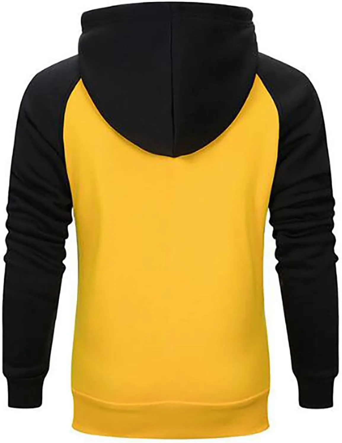 Mens Zipper Hoodies Casual Long Sleeve Sweatshirts Color Block Drawstring Fashion Oversized Cardigan with Pockets
