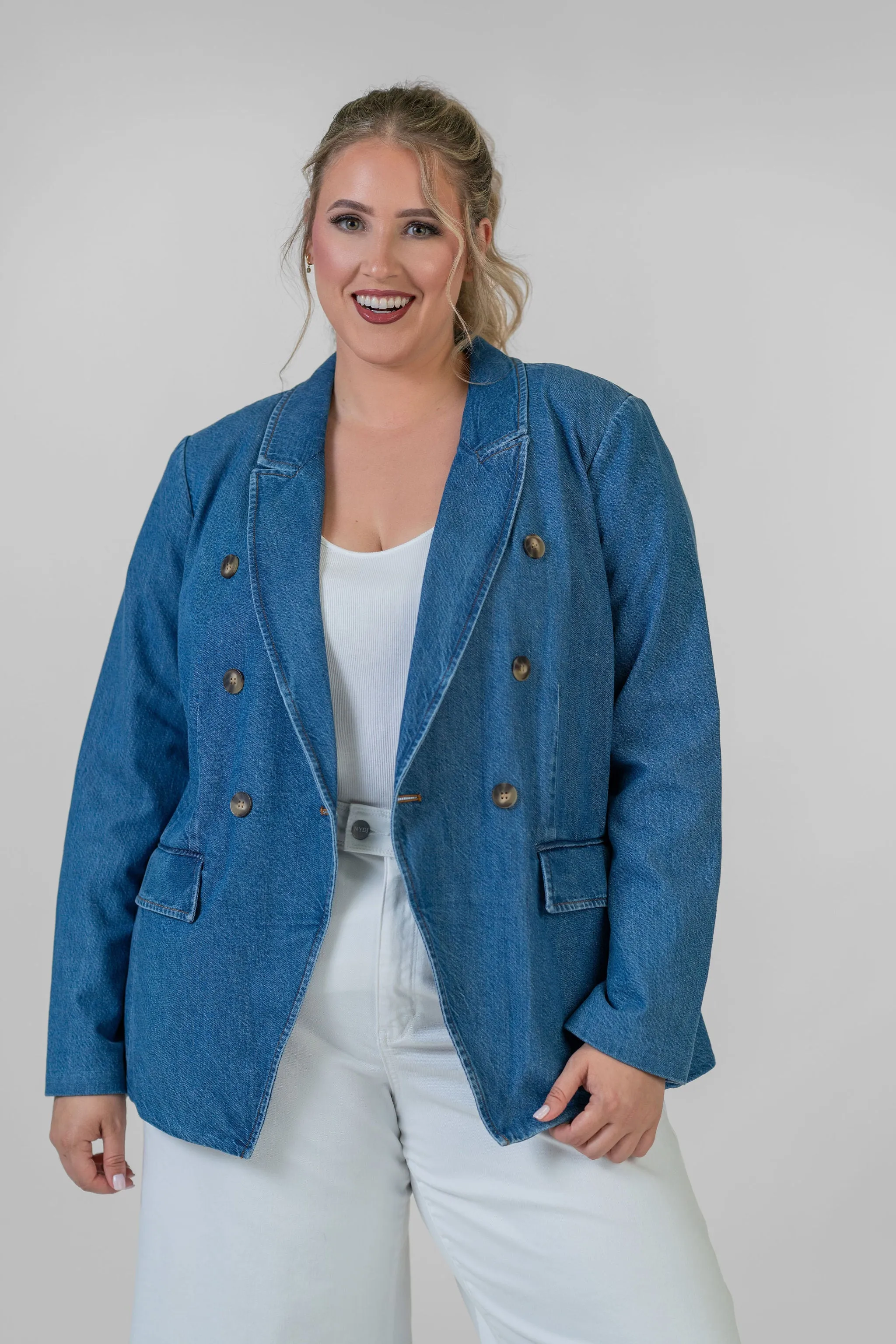 MICHELLE DENIM BLAZER