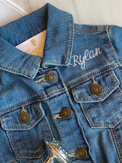 Monogrammed Jean Jacket for Baby & Kids