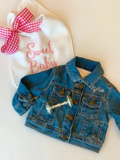 Monogrammed Jean Jacket for Baby & Kids