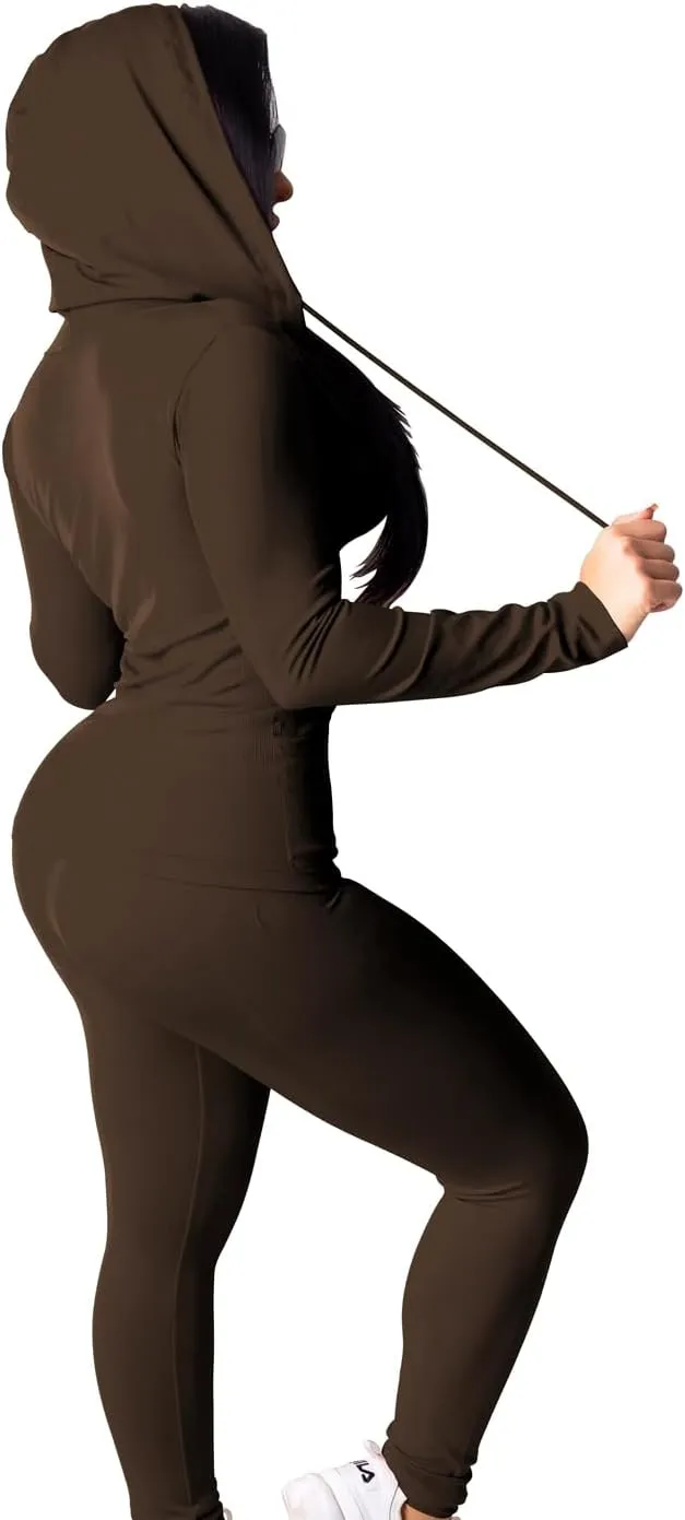 Mrskoala Two Piece Outfits for Women Jogger Sets Workout Sweat Suits Tracksuit Pants Set