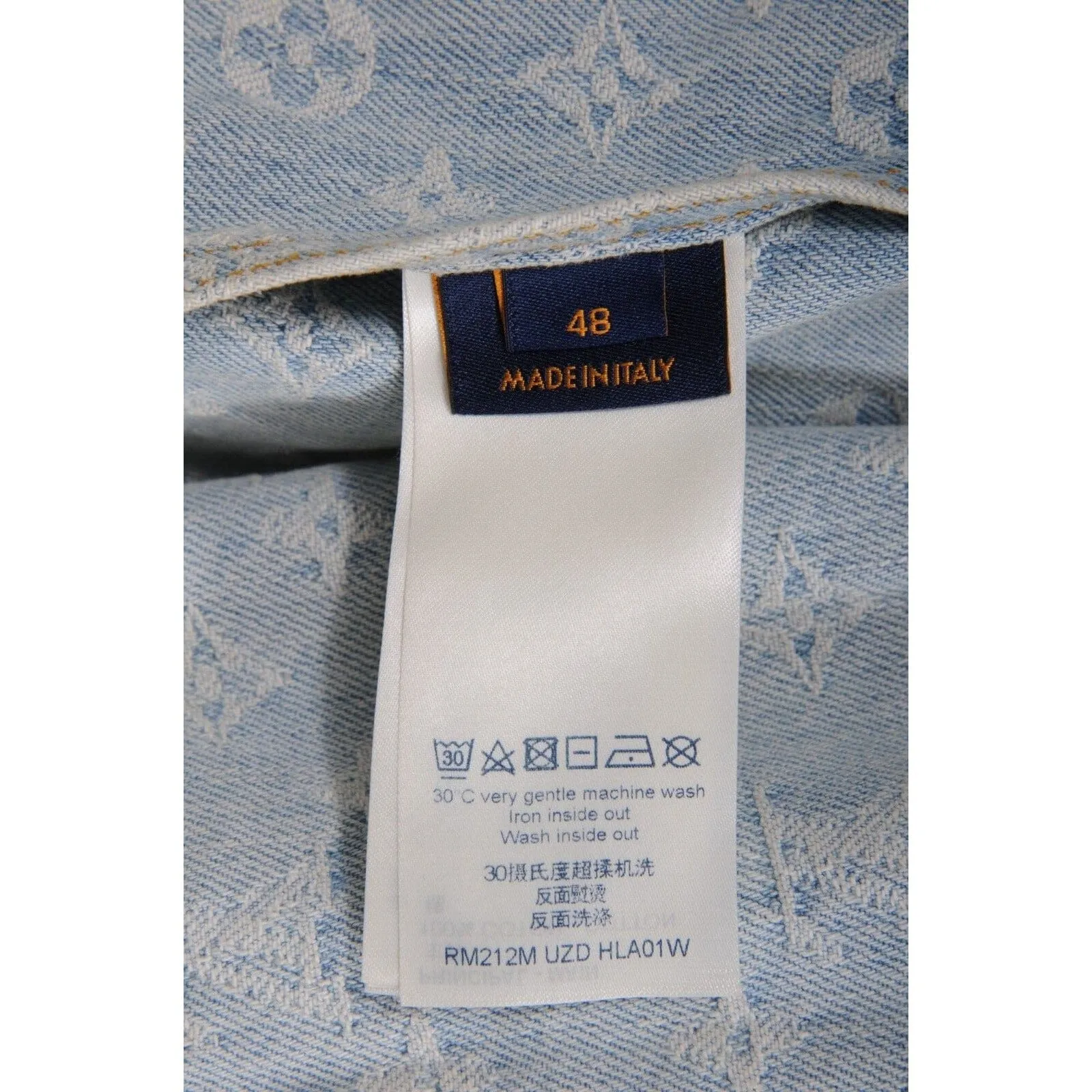 NBA Blue LV Monogram Hoodie Denim Jacket