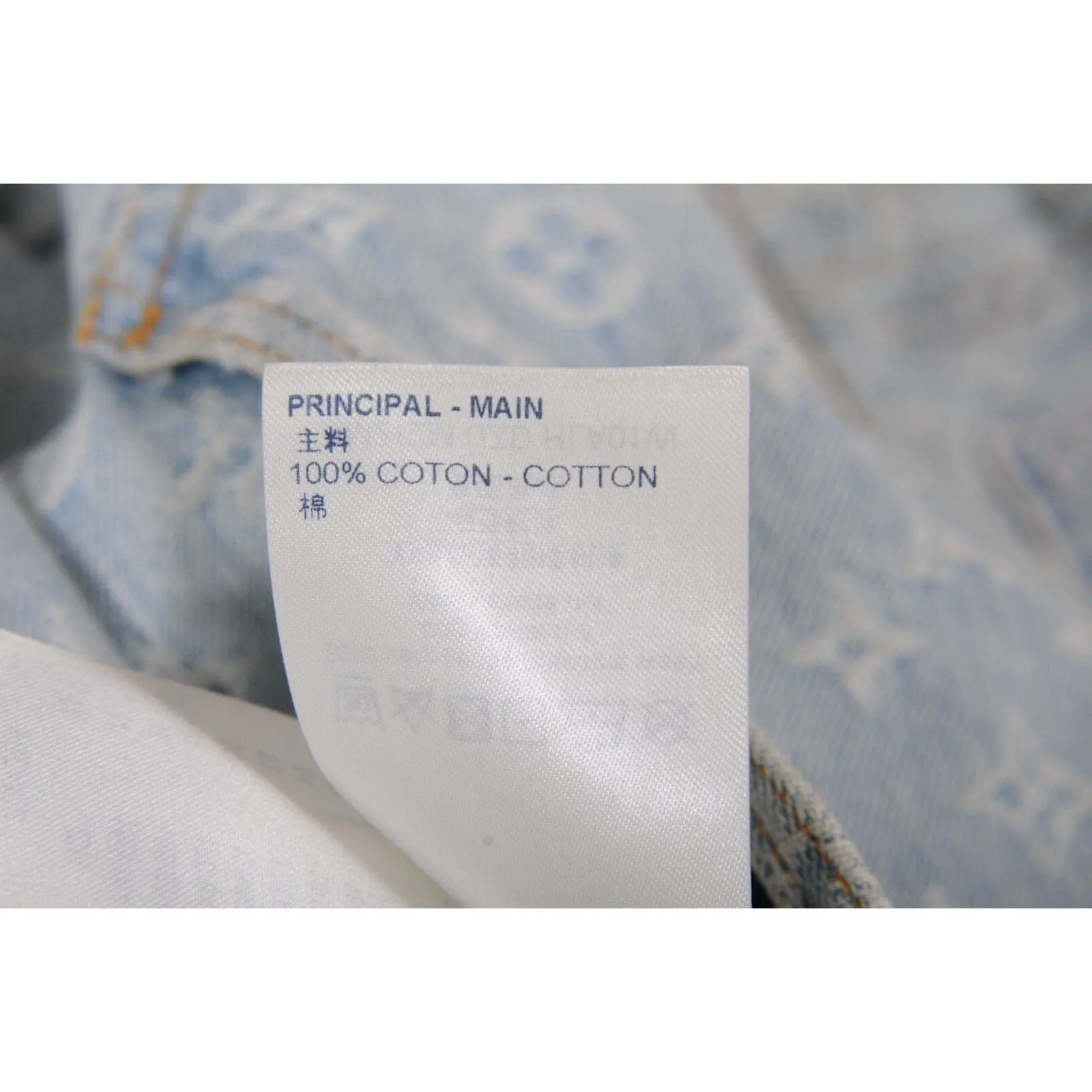 NBA Blue LV Monogram Hoodie Denim Jacket