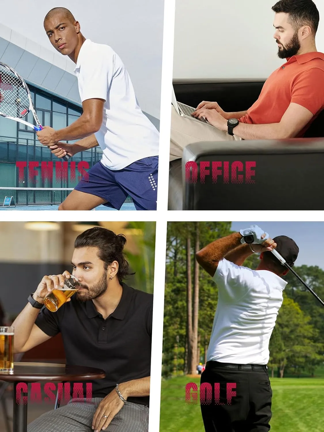 NORTHYARD Men's Cotton Polo Shirts Short Sleeve Knitted Golf Shirt Casual Classic Polos T-Shirt