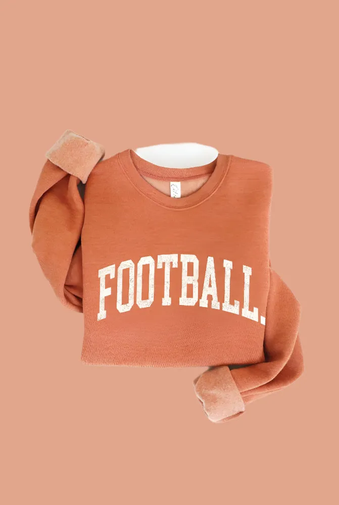 OAT COLLECTIVE - FOOTBALL Graphic Sweatshirt: AUTUMN LEAF  Medium - Clearance