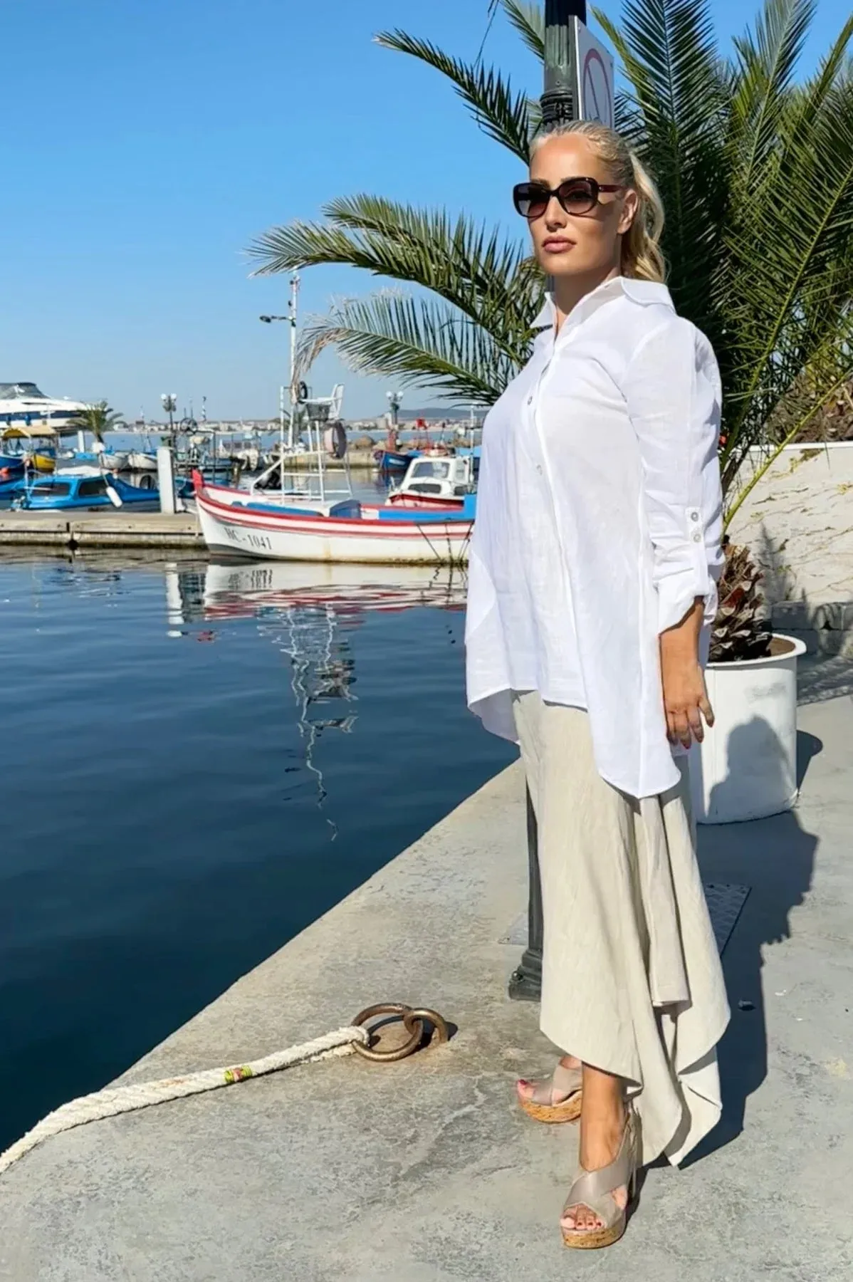 PALERMO TIMELESS WHITE LINEN SHIRT