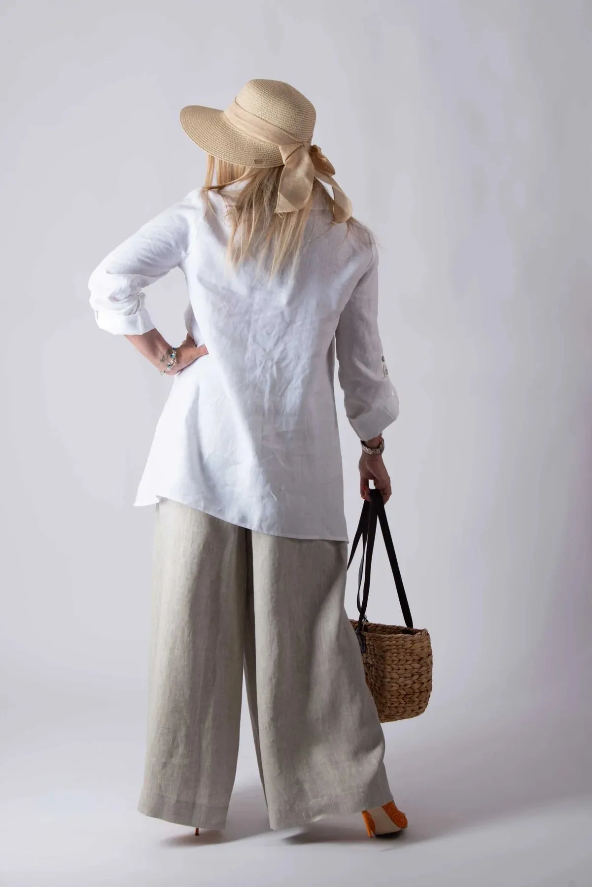 PALERMO TIMELESS WHITE LINEN SHIRT