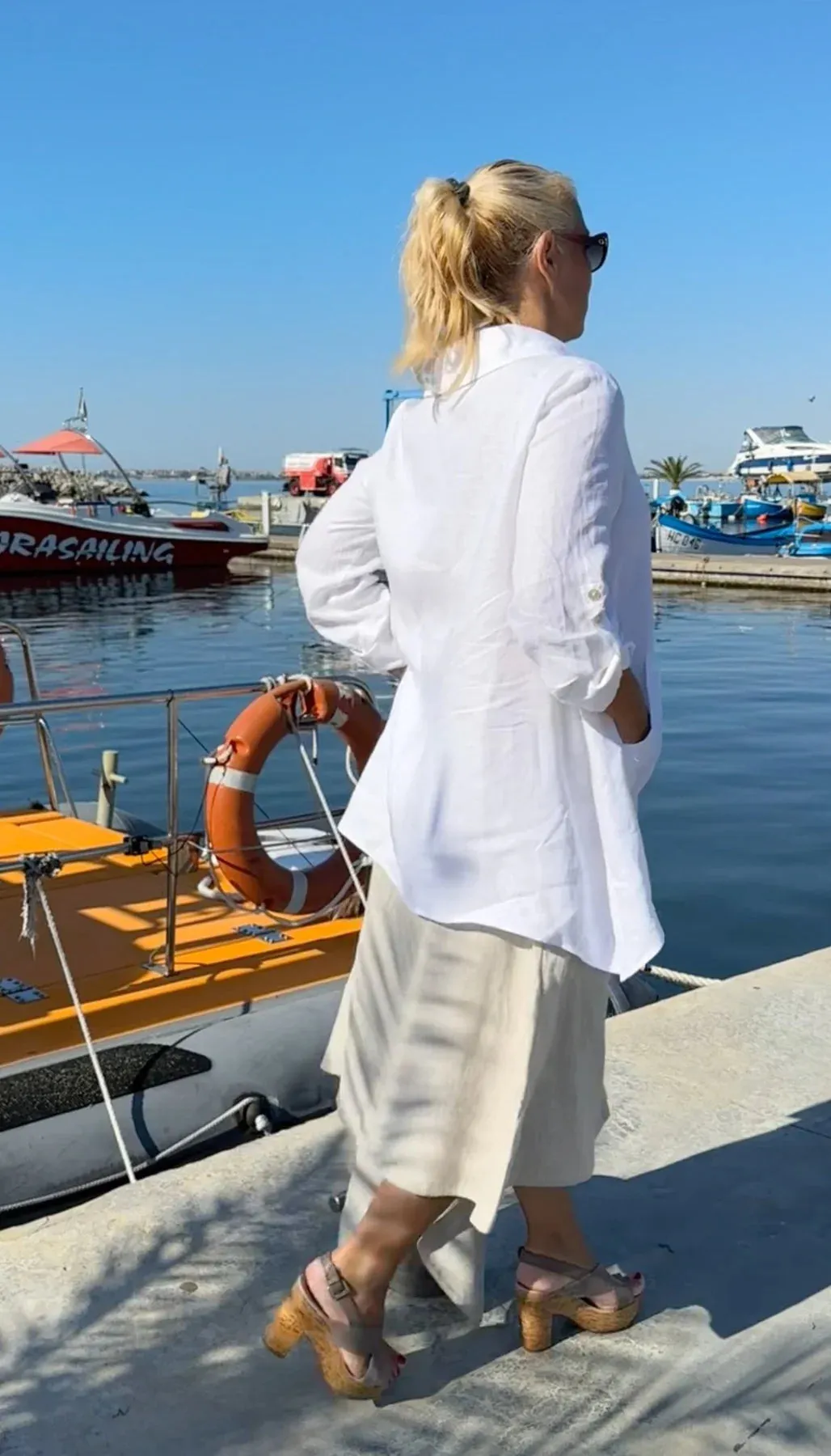 PALERMO TIMELESS WHITE LINEN SHIRT