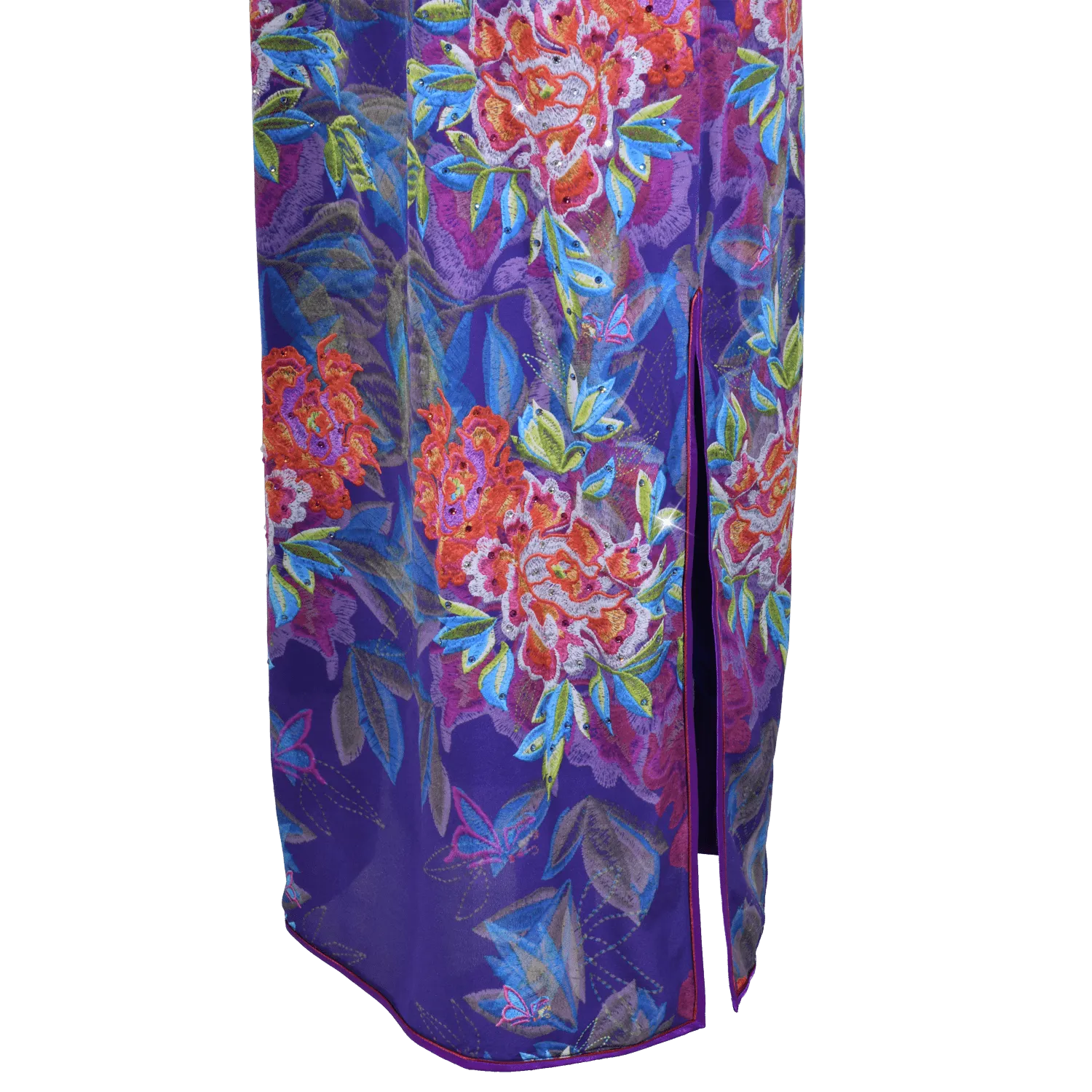 【PEONY】Museum Edition 100% Silk Crystal Cheongsam (Cap Sleeve)