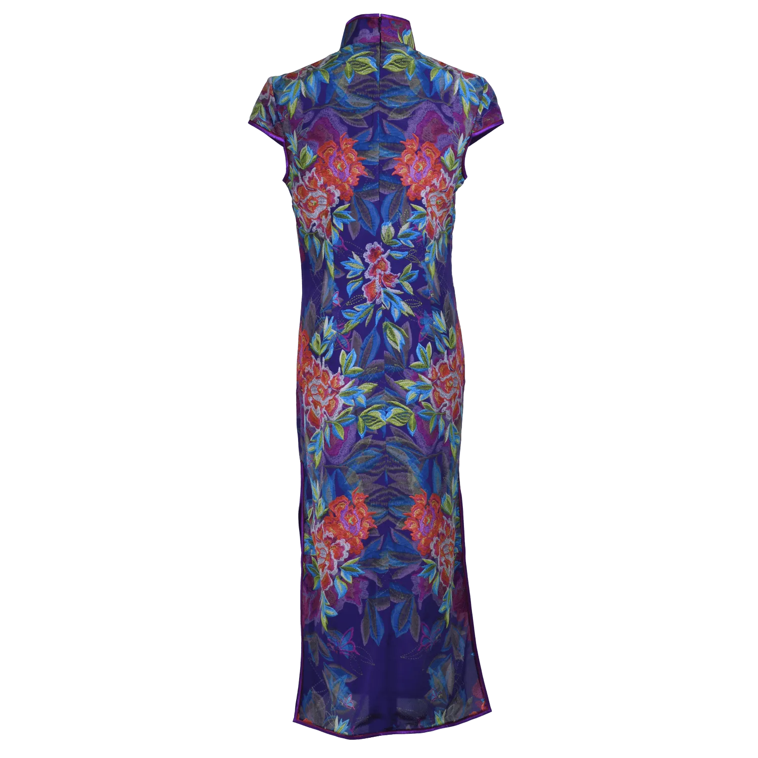 【PEONY】Museum Edition 100% Silk Crystal Cheongsam (Cap Sleeve)