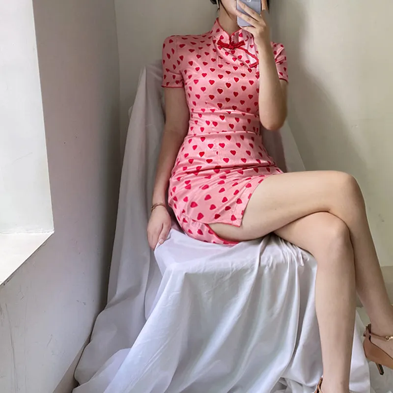 Pink Love Cheongsam KF82062