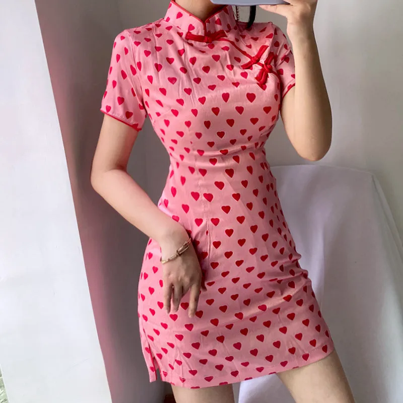 Pink Love Cheongsam KF82062