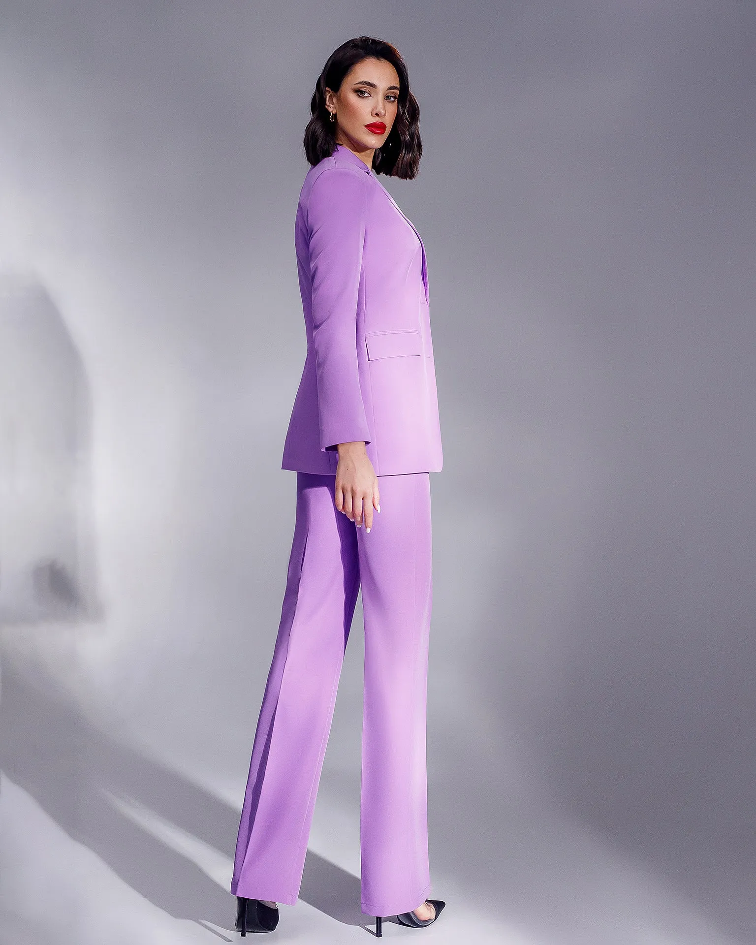 Purple Regular-Fit 3-Piece Suit
