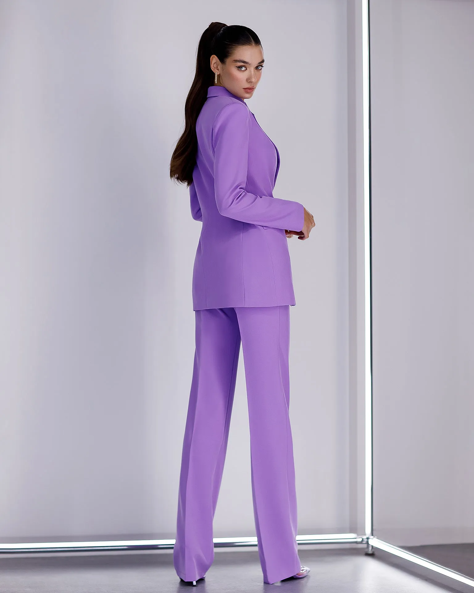 Purple Regular-Fit 3-Piece Suit